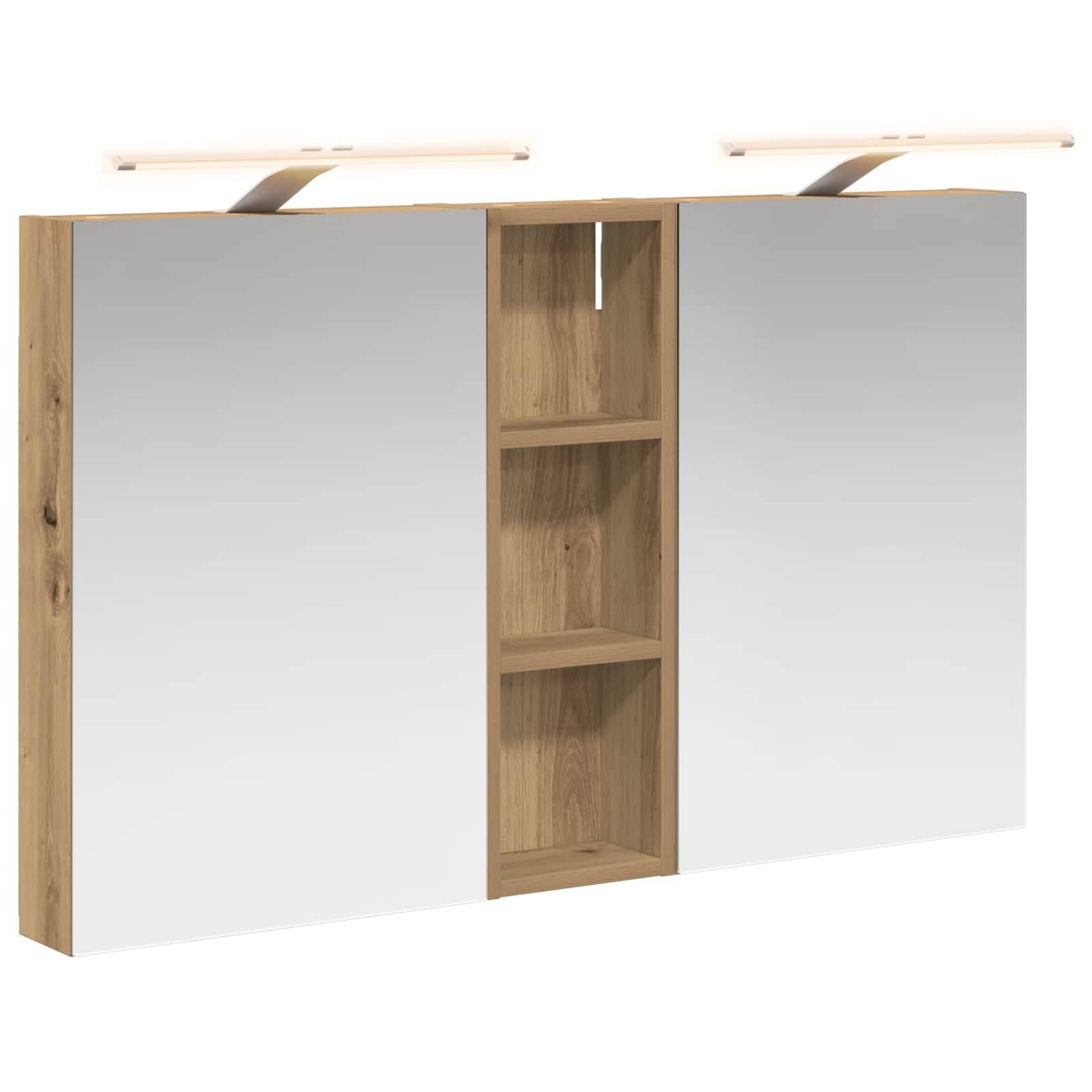 vidaXL Badezimmerschrank-Set 3 pcs 100 x 10,5 x 60,5 cm Holzwerkstoff