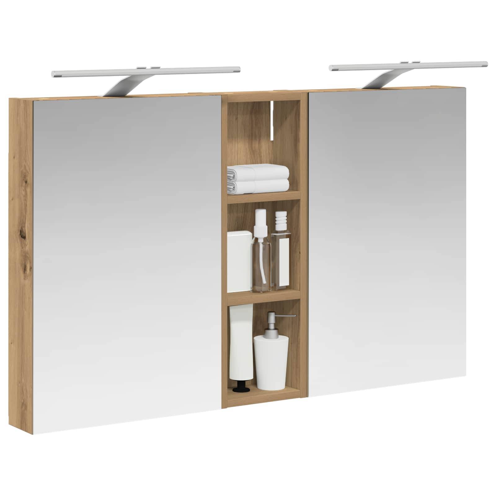 vidaXL Badezimmerschrank-Set 3 pcs 100 x 10,5 x 60,5 cm Holzwerkstoff