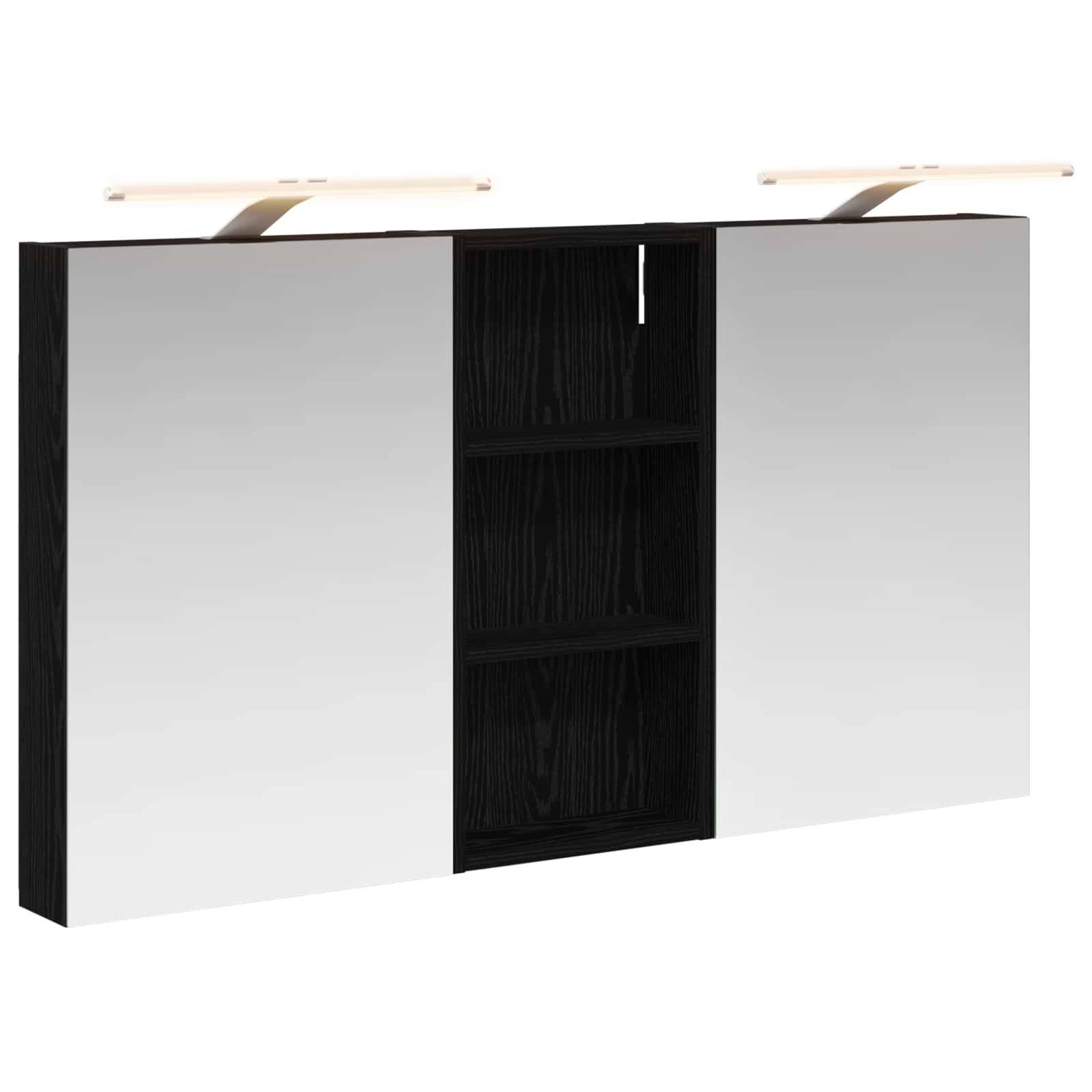 vidaXL Badezimmerschrank-Set 3 pcs 110 x 10,5 x 60,5 cm Holzwerkstoff