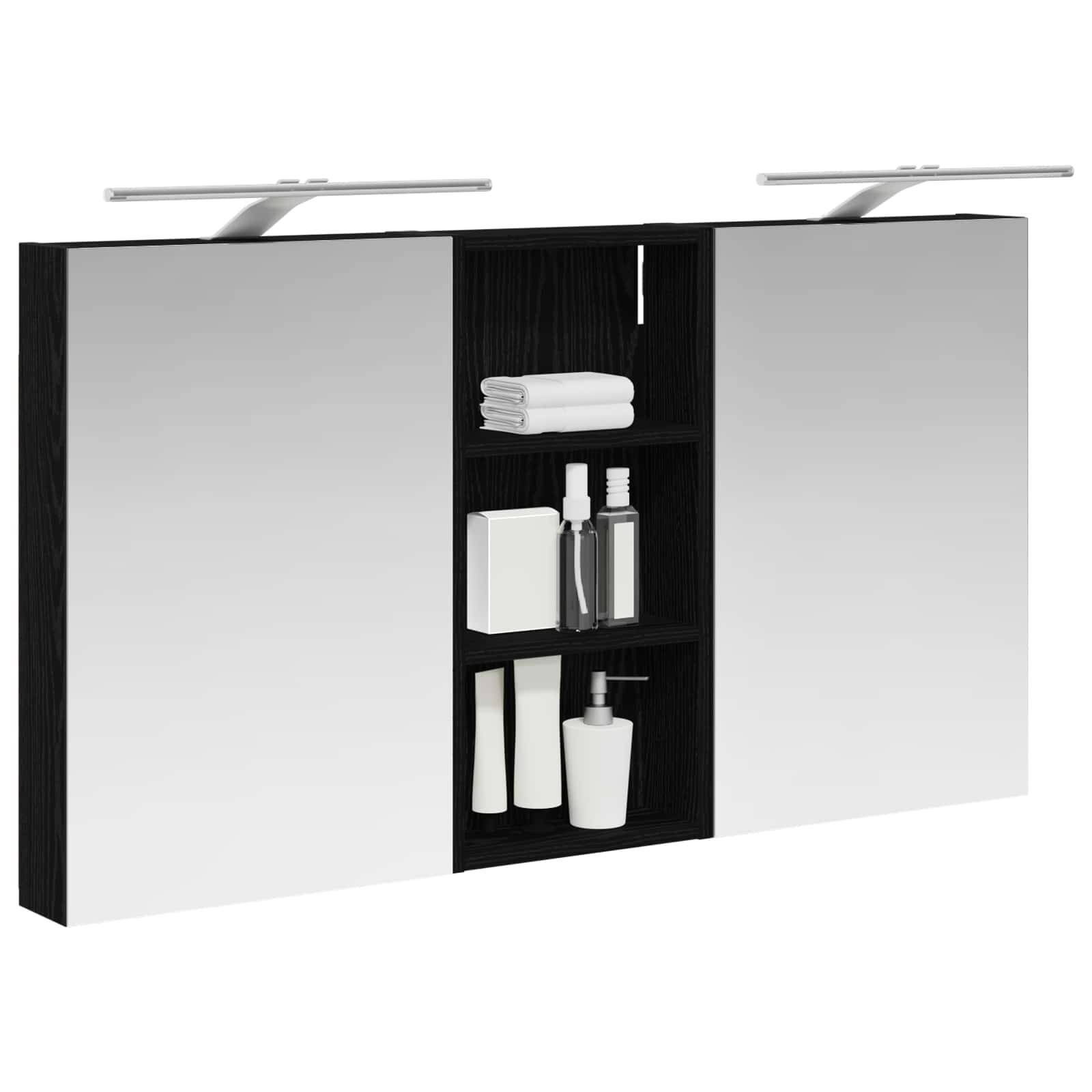 vidaXL Badezimmerschrank-Set 3 pcs 110 x 10,5 x 60,5 cm Holzwerkstoff