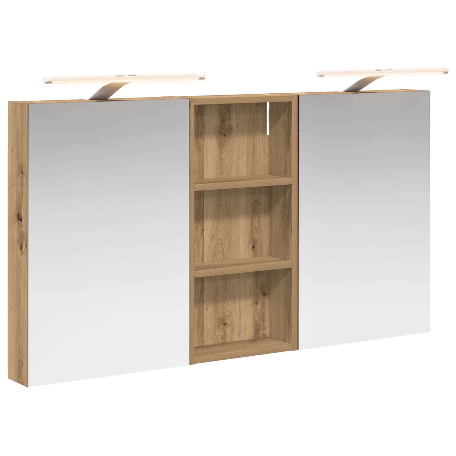 vidaXL Badezimmerschrank-Set 3 pcs 110 x 10,5 x 60,5 cm Holzwerkstoff
