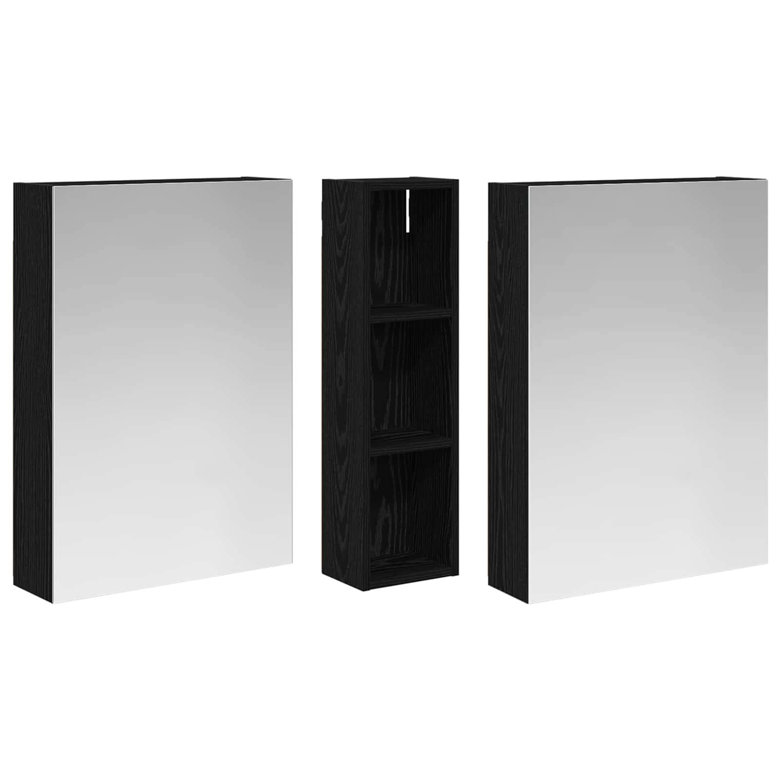 vidaXL Badezimmerschrank-Set 3 pcs 120 x 14,5 x 70 cm Holzwerkstoff