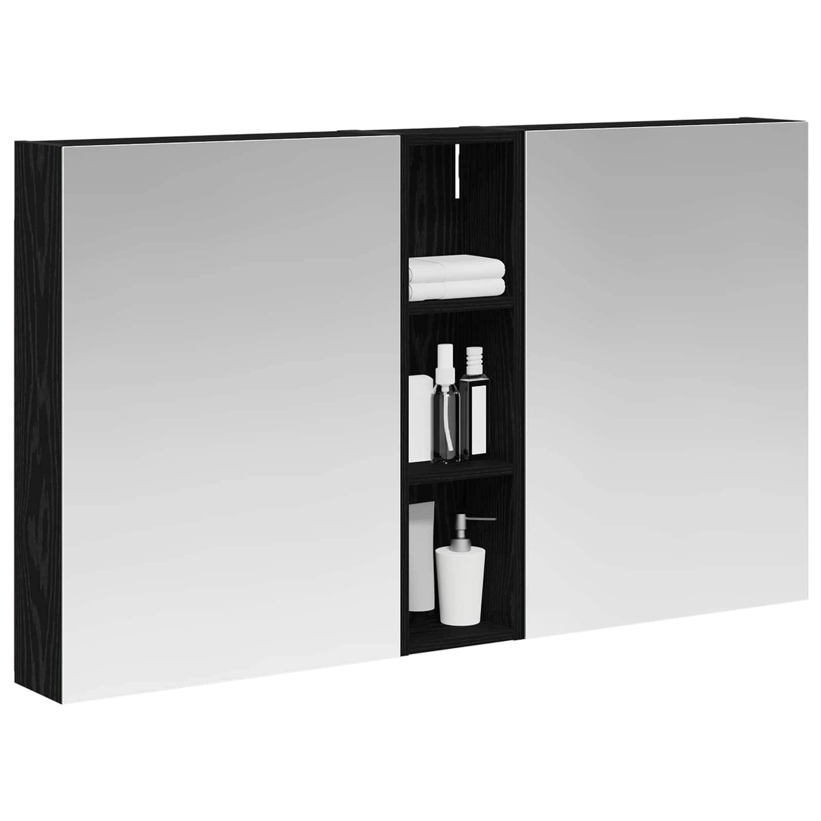 vidaXL Badezimmerschrank-Set 3 pcs 120 x 14,5 x 70 cm Holzwerkstoff
