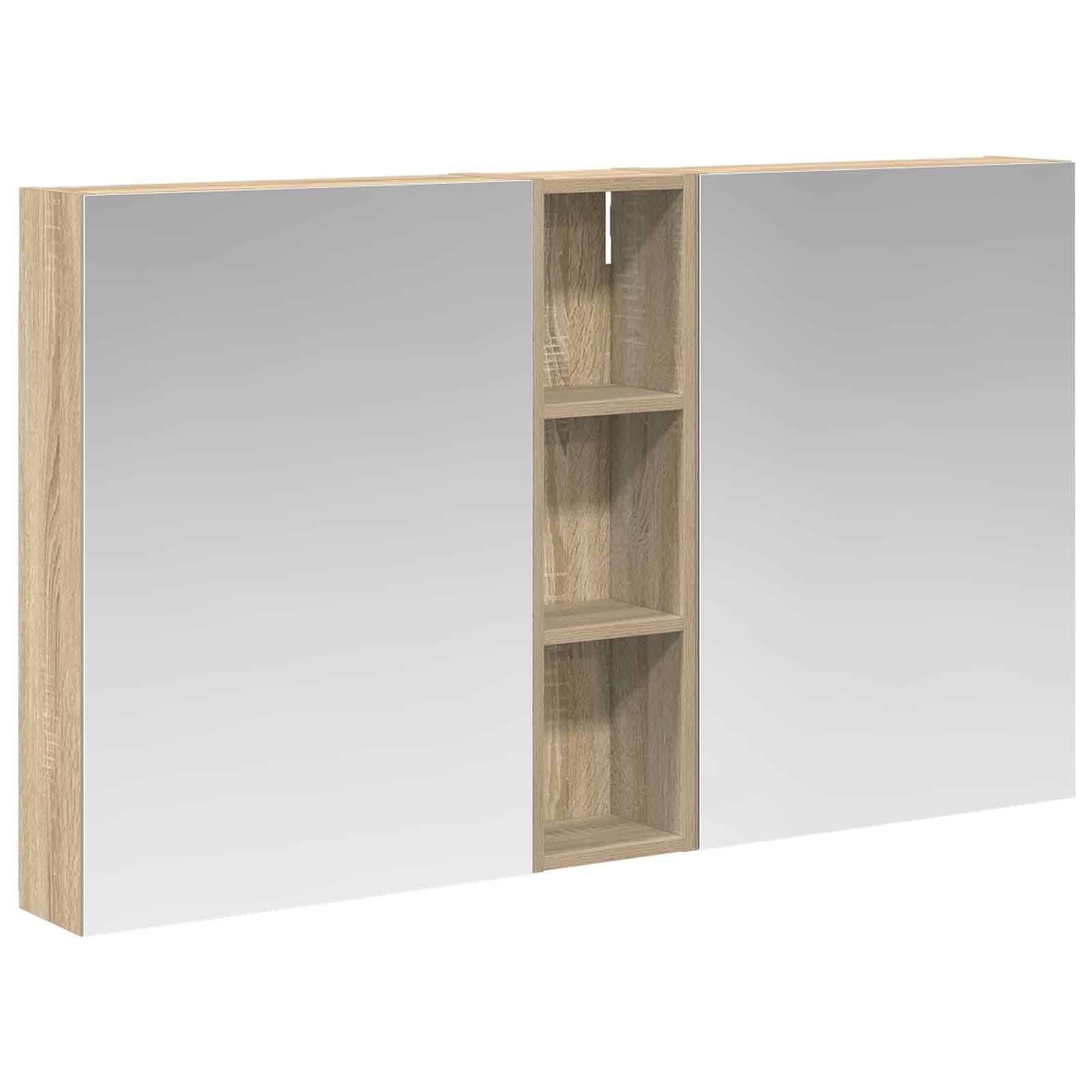 vidaXL Badezimmerschrank-Set 3 pcs 120 x 14,5 x 70 cm Holzwerkstoff