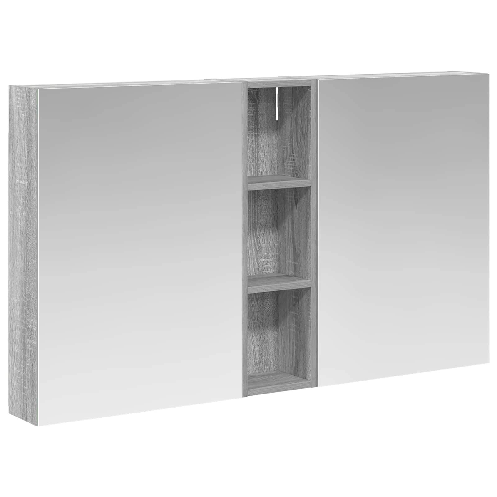 vidaXL Badezimmerschrank-Set 3 pcs 120 x 14,5 x 70 cm Holzwerkstoff