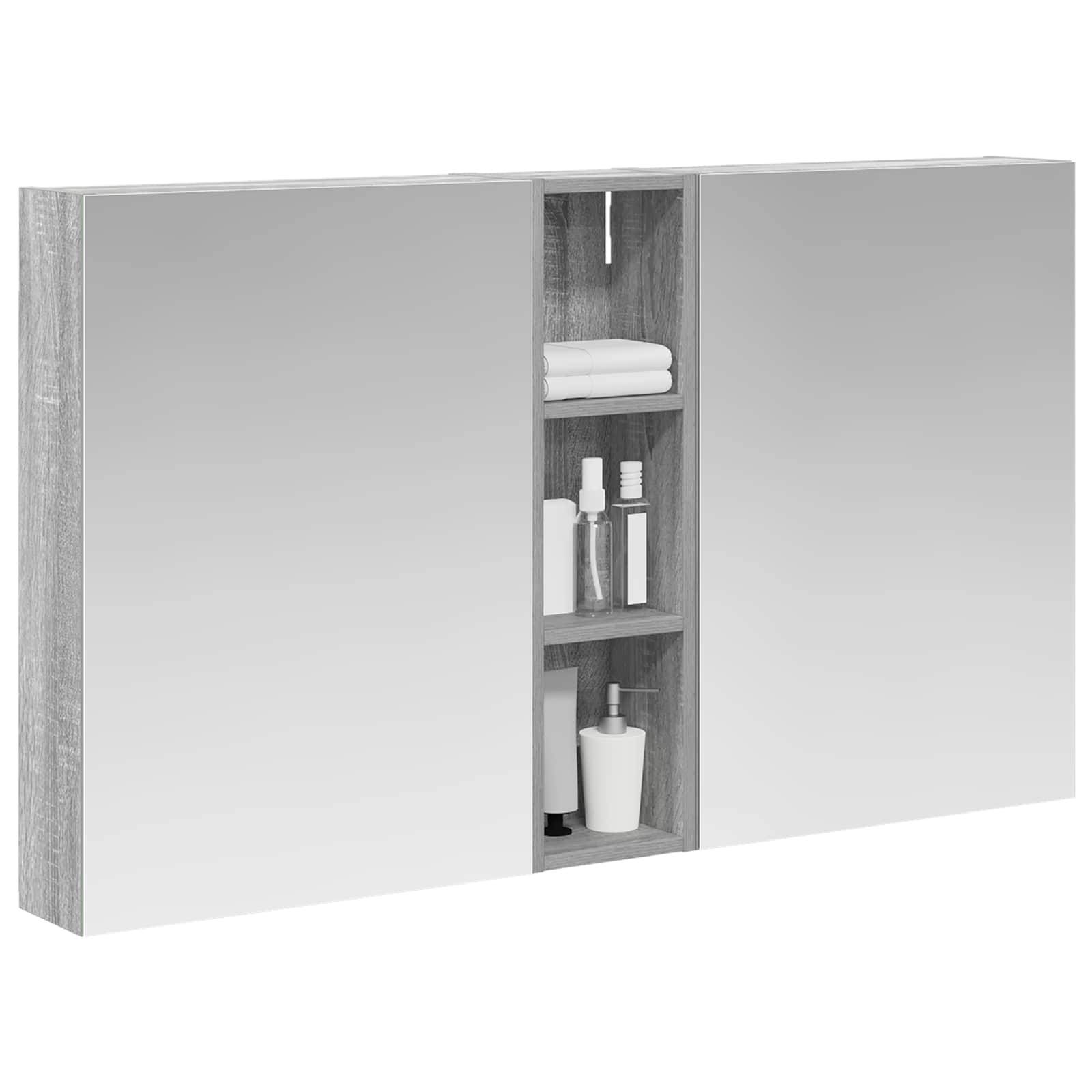 vidaXL Badezimmerschrank-Set 3 pcs 120 x 14,5 x 70 cm Holzwerkstoff