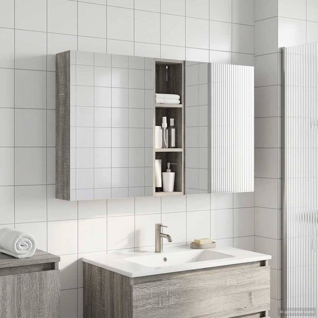 vidaXL Badezimmerschrank-Set 3 pcs 120 x 14,5 x 70 cm Holzwerkstoff