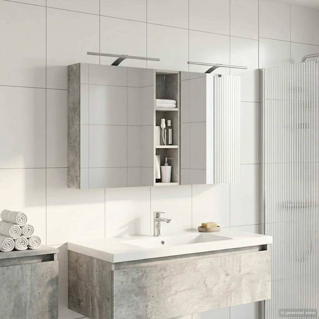 vidaXL Badezimmerschrank-Set 3 pcs 120 x 14,5 x 70 cm Holzwerkstoff