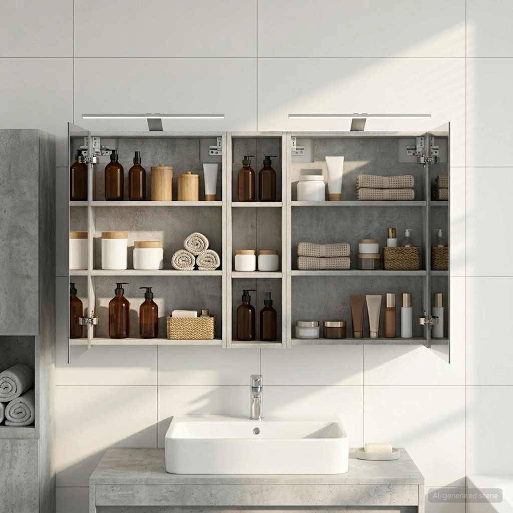 vidaXL Badezimmerschrank-Set 3 pcs 120 x 14,5 x 70 cm Holzwerkstoff