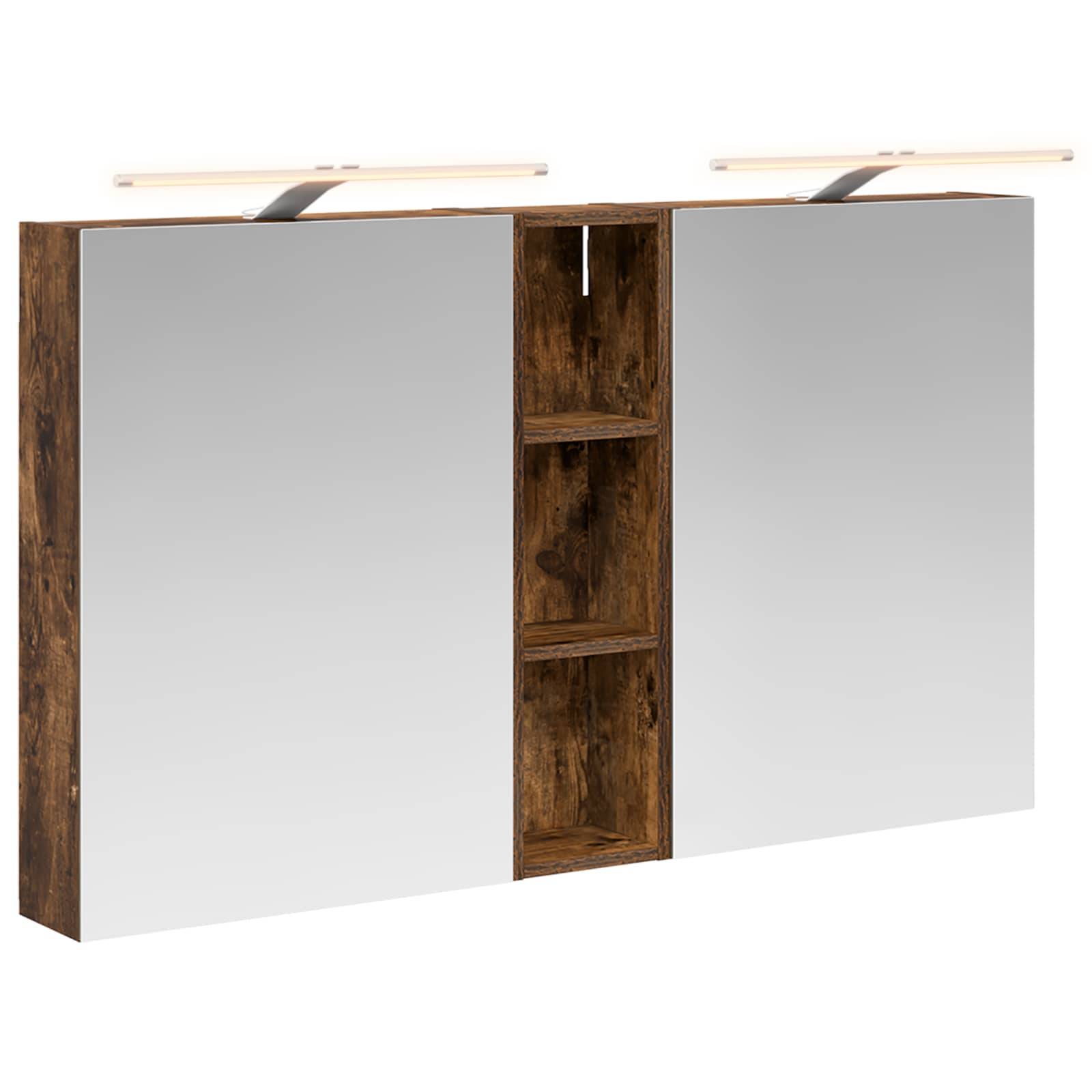 vidaXL Badezimmerschrank-Set 3 pcs 120 x 14,5 x 70 cm Holzwerkstoff