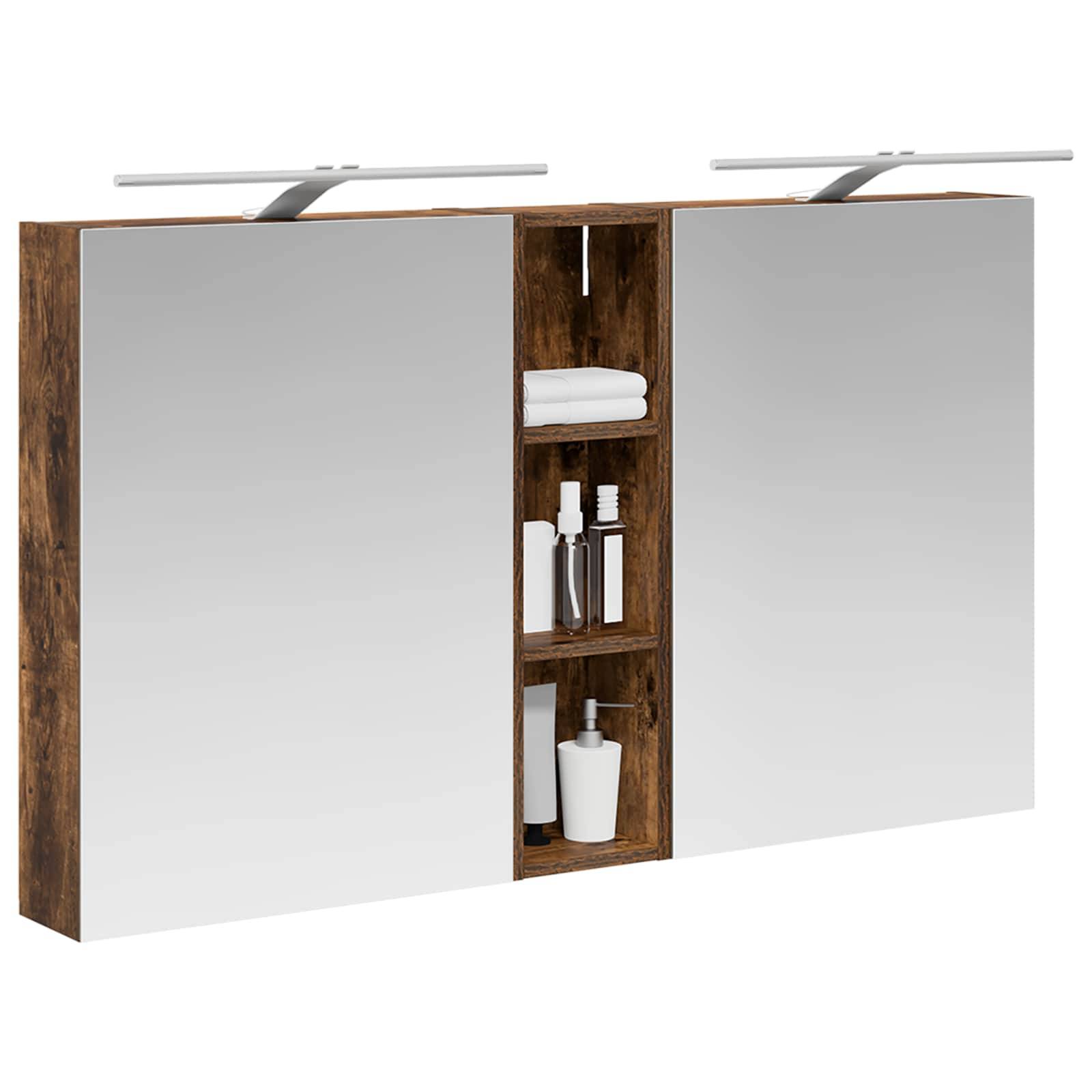 vidaXL Badezimmerschrank-Set 3 pcs 120 x 14,5 x 70 cm Holzwerkstoff