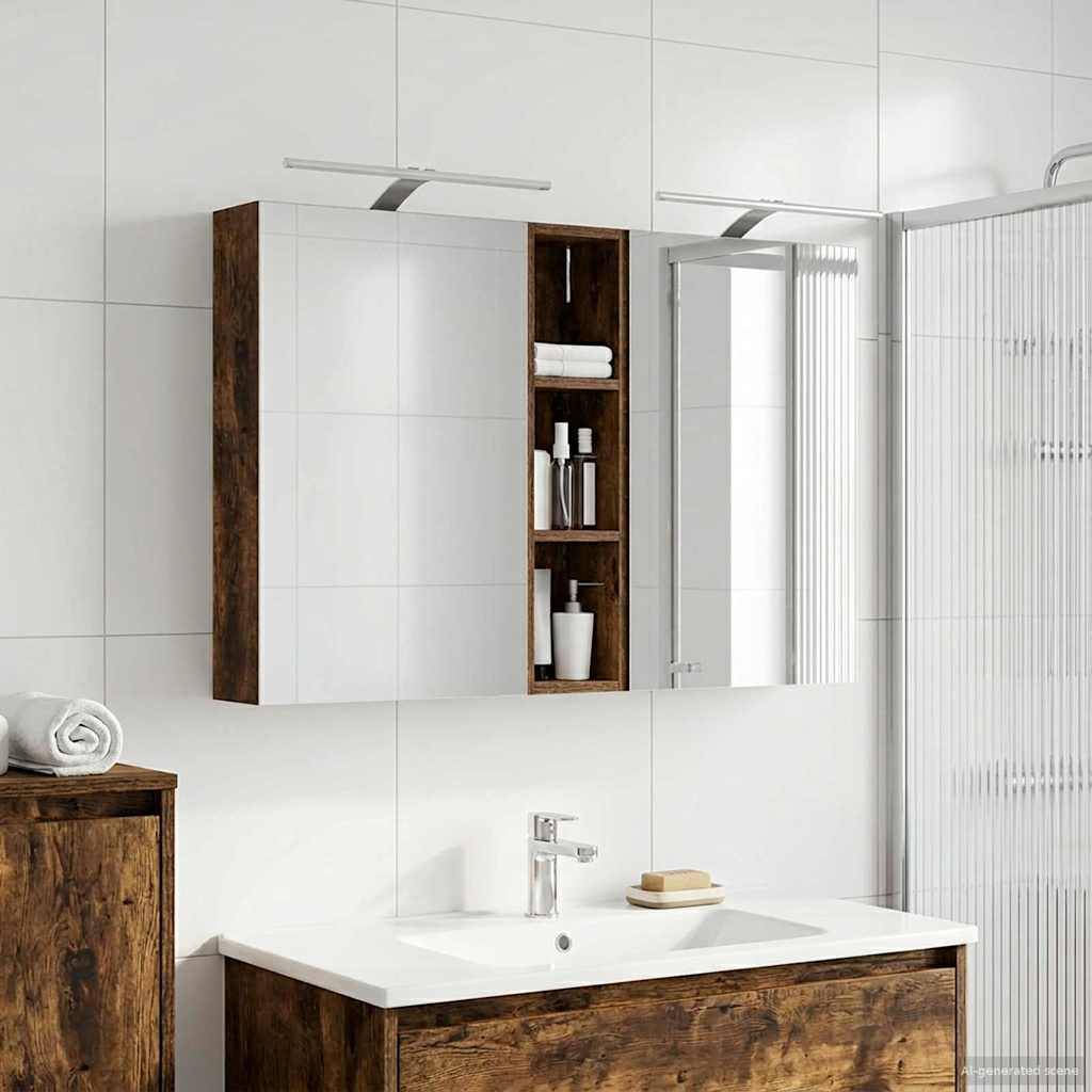 vidaXL Badezimmerschrank-Set 3 pcs 120 x 14,5 x 70 cm Holzwerkstoff