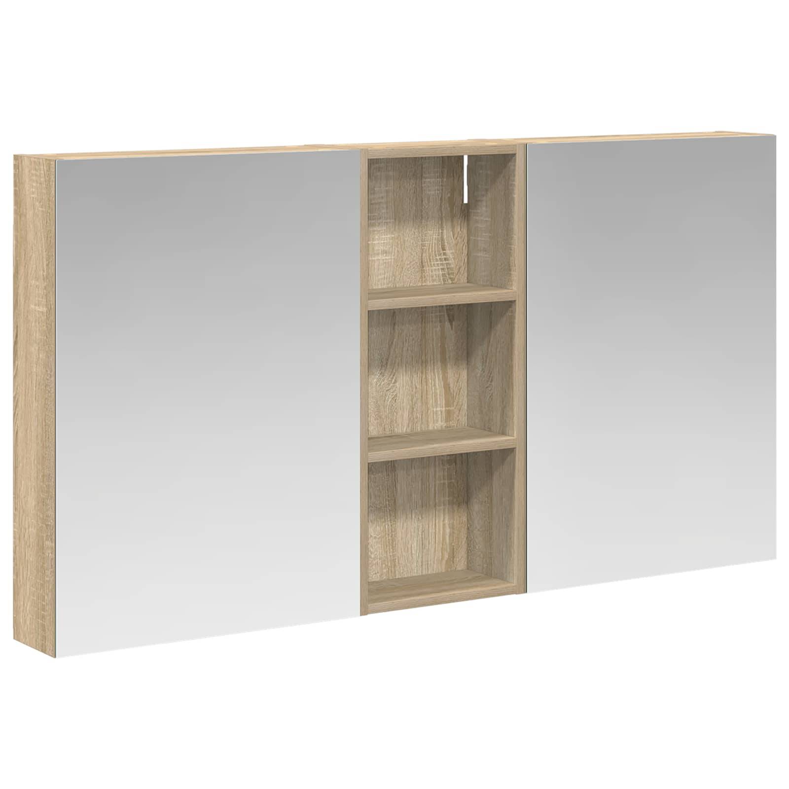 vidaXL Badezimmerschrank-Set 3 pcs 130 x 14,5 x 70 cm Holzwerkstoff