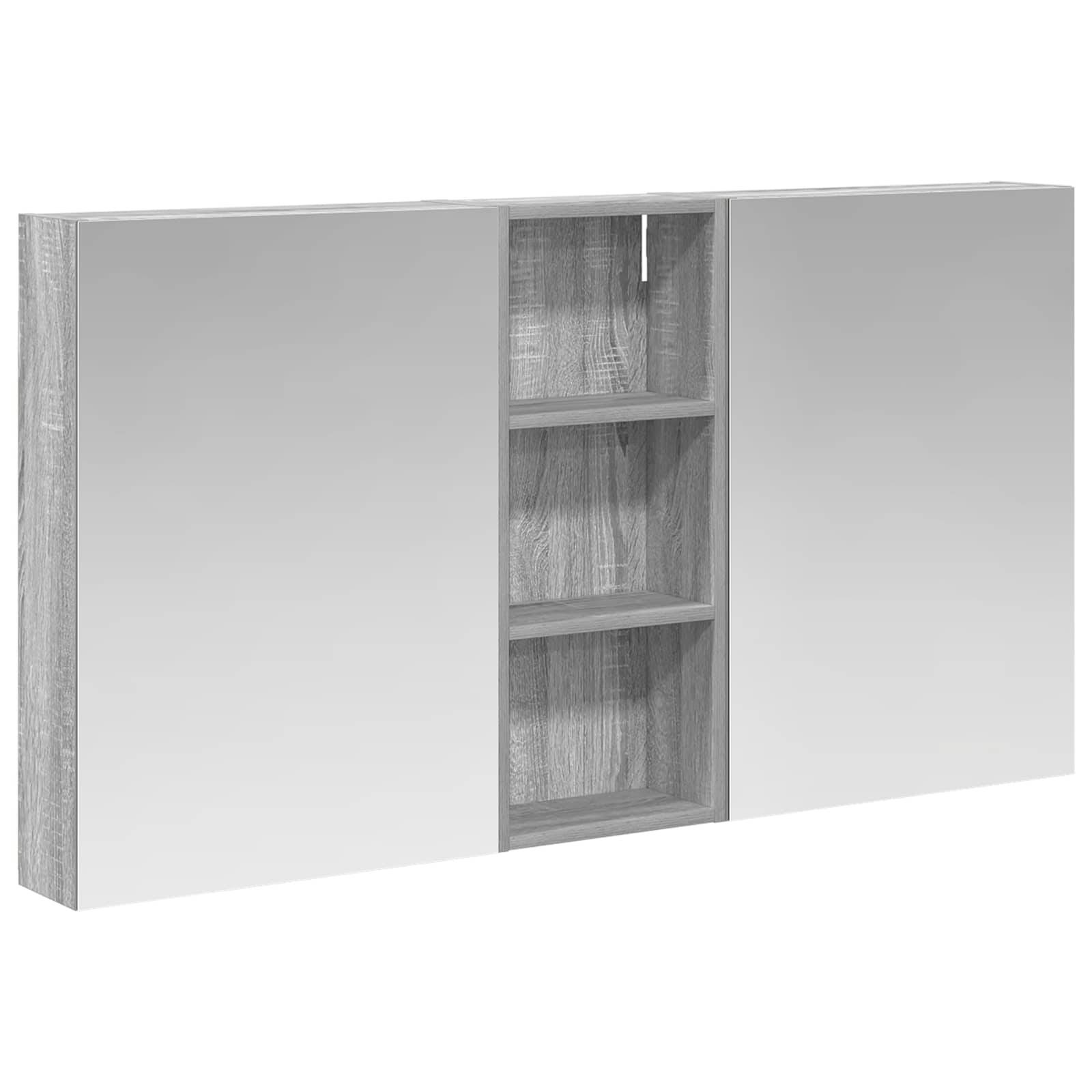 vidaXL Badezimmerschrank-Set 3 pcs 130 x 14,5 x 70 cm Holzwerkstoff