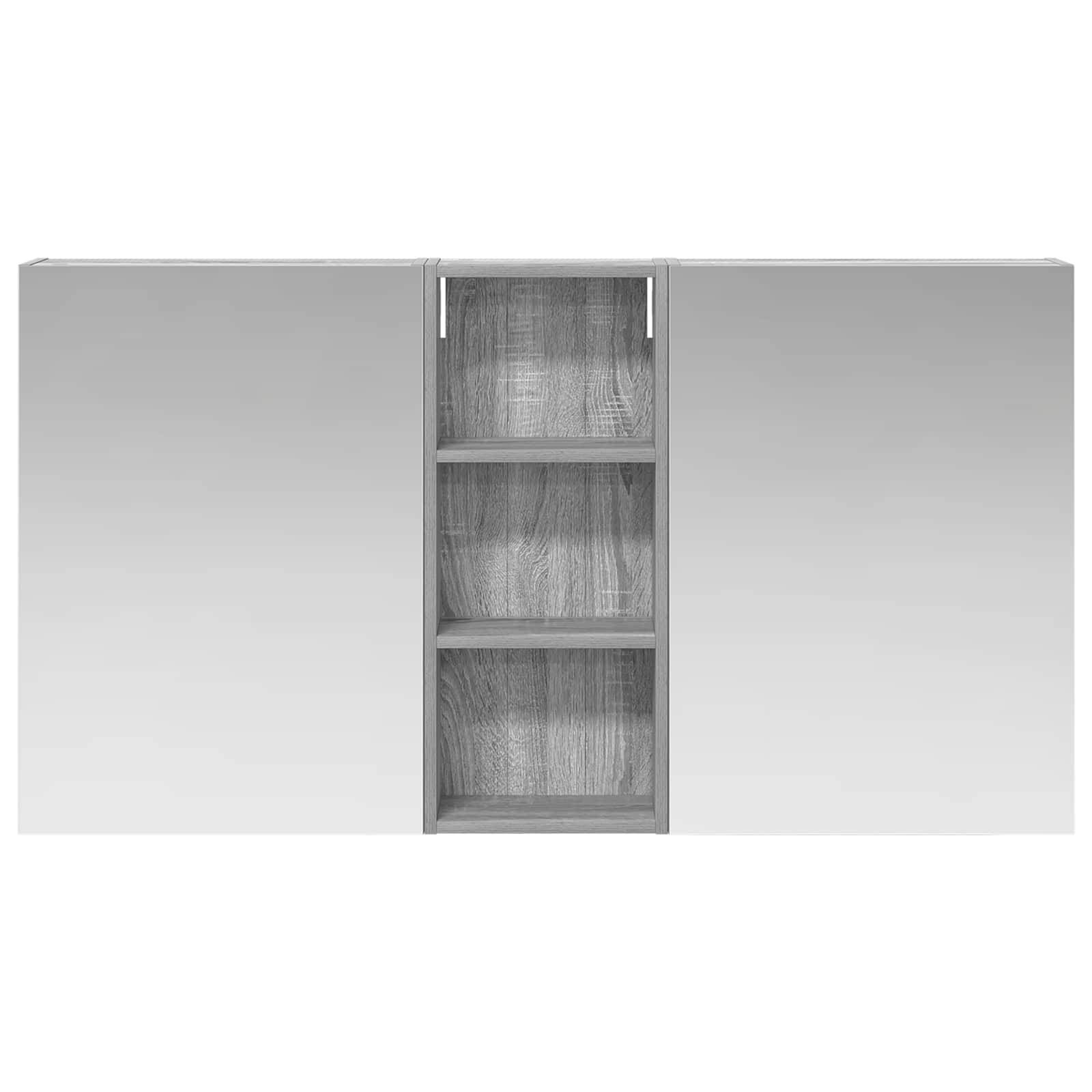 vidaXL Badezimmerschrank-Set 3 pcs 130 x 14,5 x 70 cm Holzwerkstoff