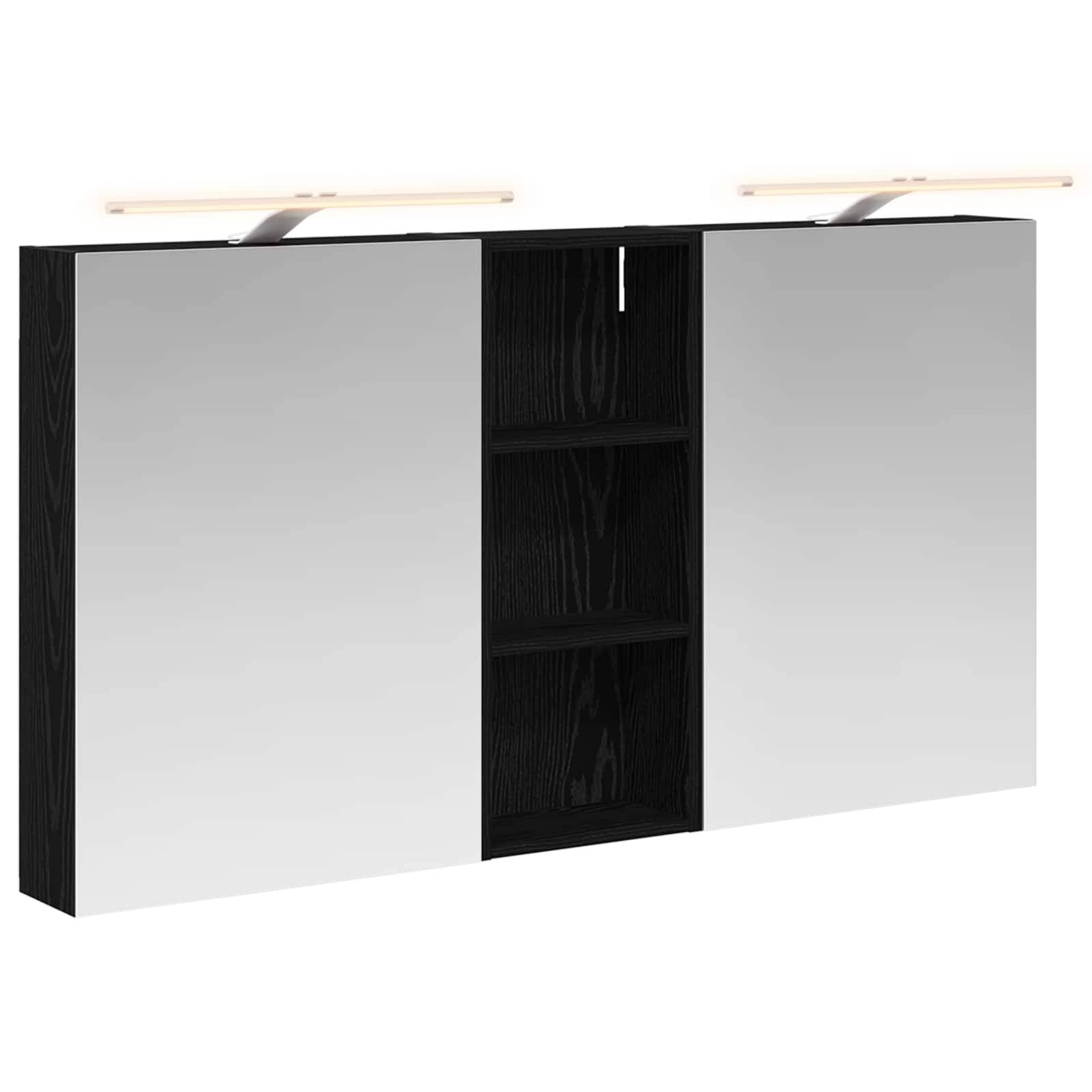 vidaXL Badezimmerschrank-Set 3 pcs 130 x 14,5 x 70 cm Holzwerkstoff