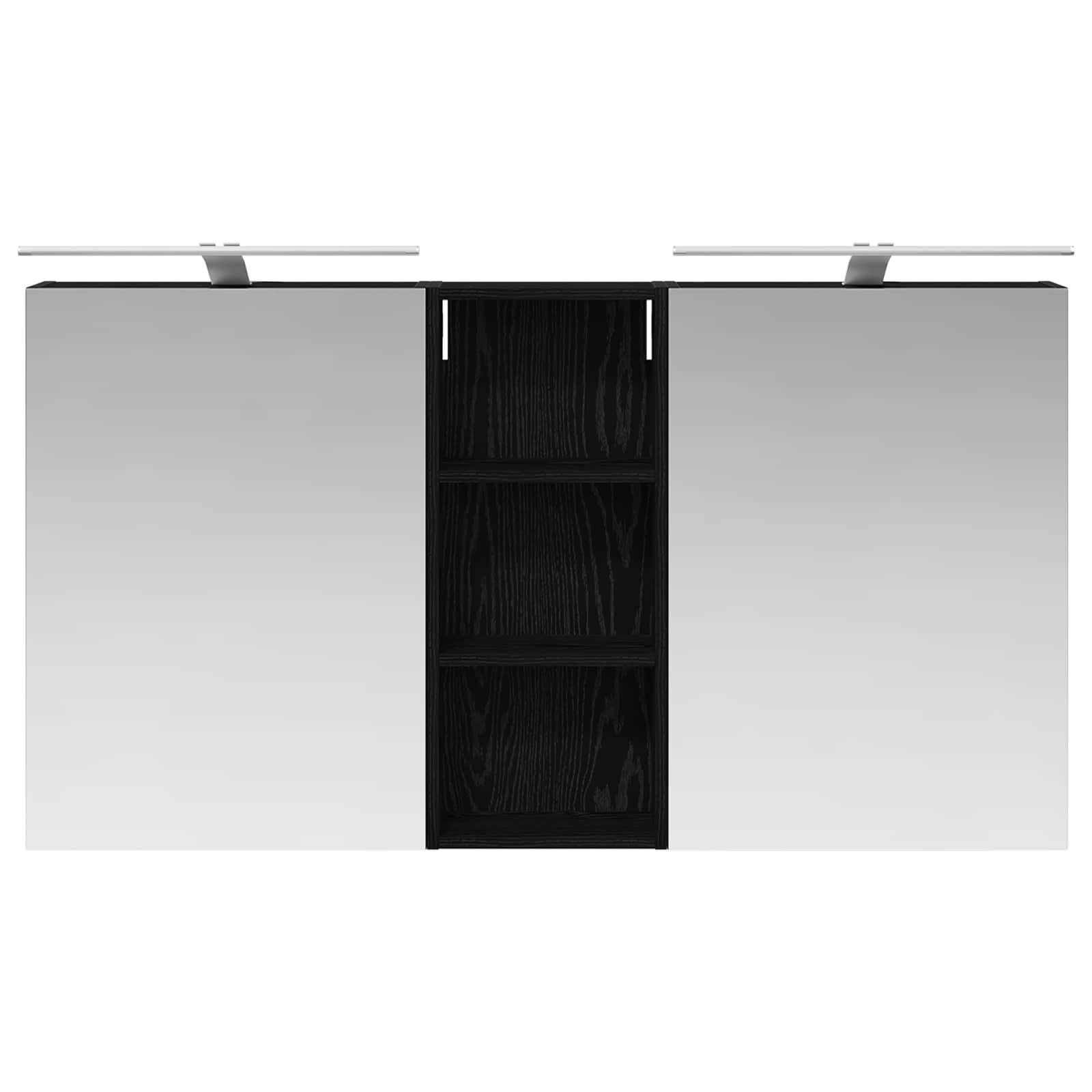 vidaXL Badezimmerschrank-Set 3 pcs 130 x 14,5 x 70 cm Holzwerkstoff