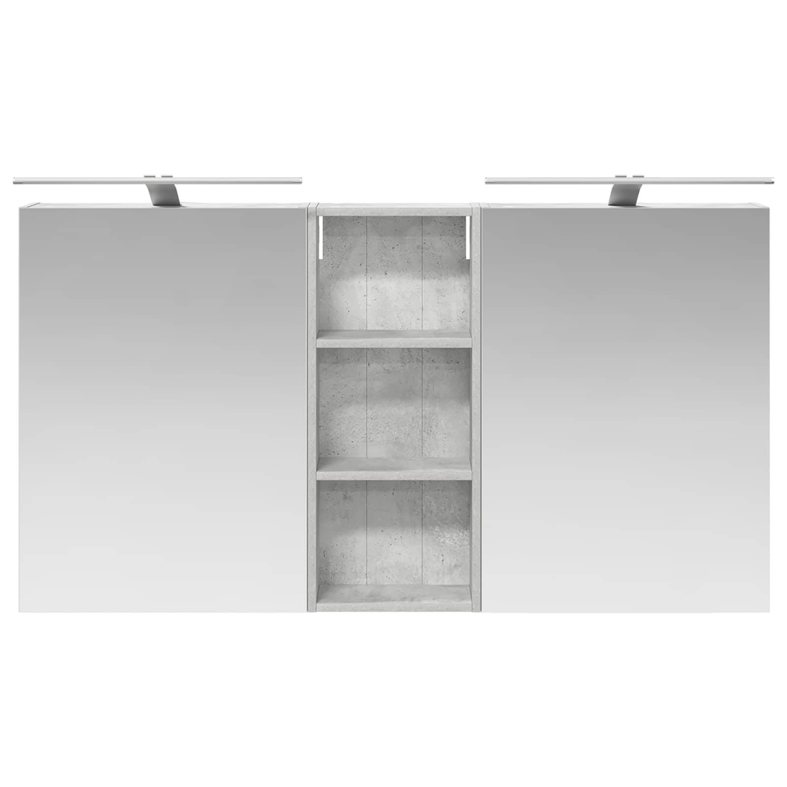 vidaXL Badezimmerschrank-Set 3 pcs 130 x 14,5 x 70 cm Holzwerkstoff