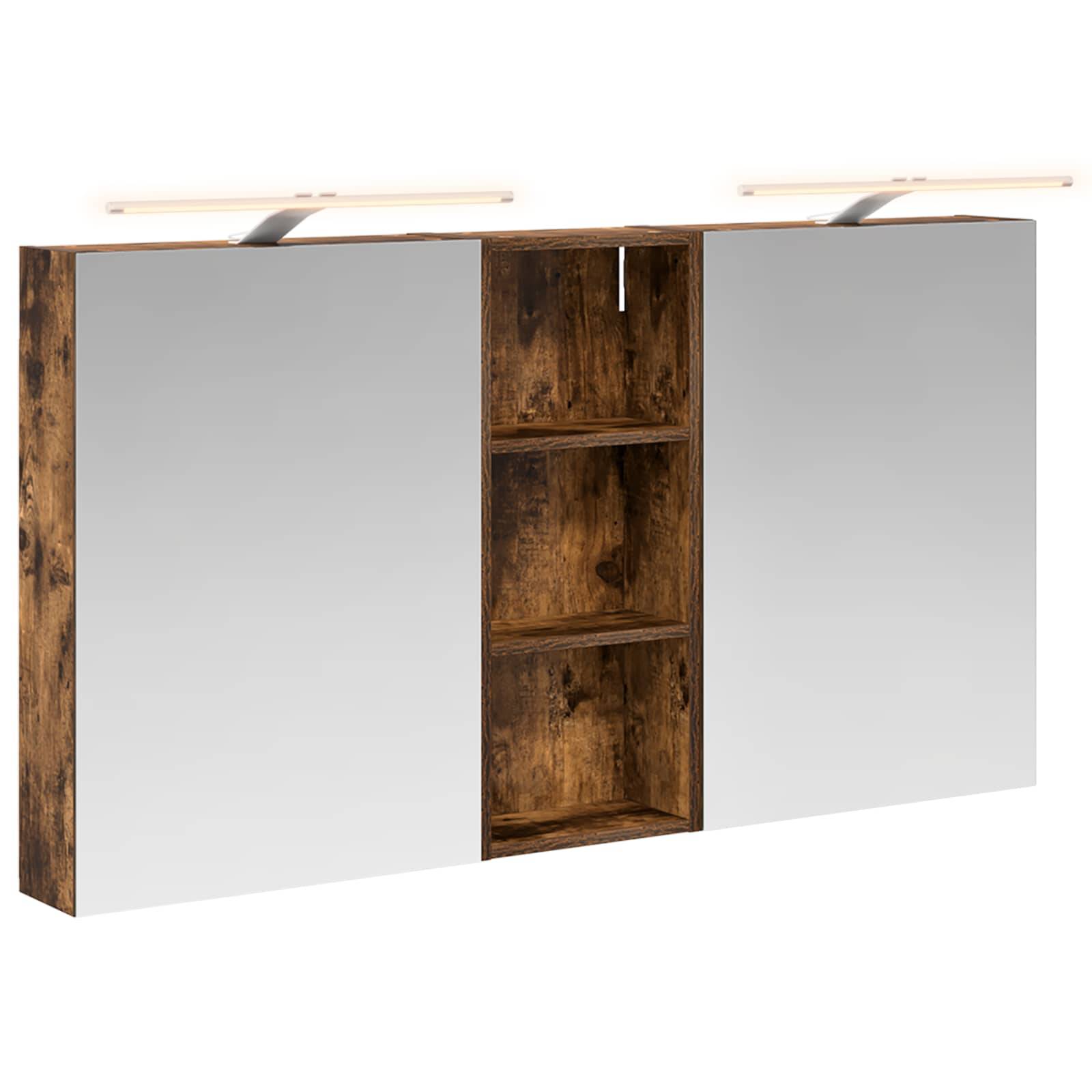 vidaXL Badezimmerschrank-Set 3 pcs 130 x 14,5 x 70 cm Holzwerkstoff