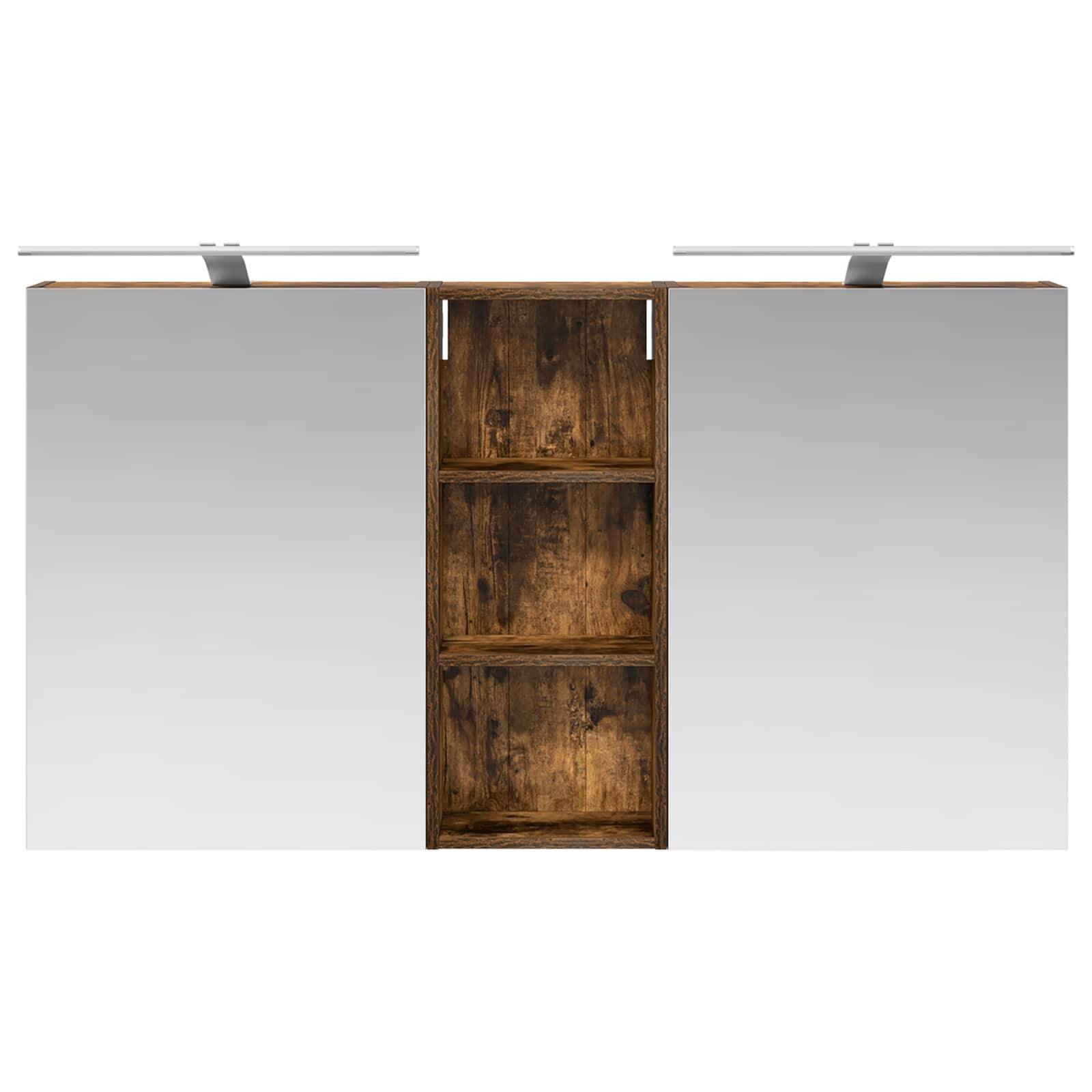 vidaXL Badezimmerschrank-Set 3 pcs 130 x 14,5 x 70 cm Holzwerkstoff