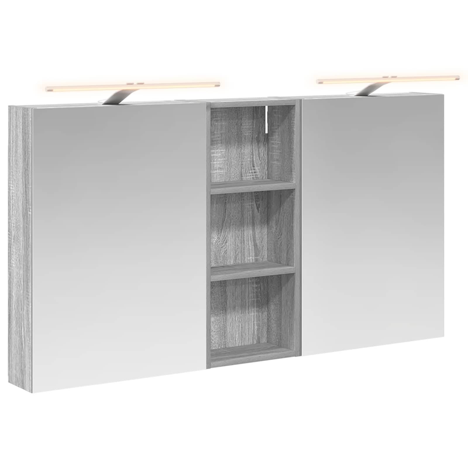 vidaXL Badezimmerschrank-Set 3 pcs 130 x 14,5 x 70 cm Holzwerkstoff