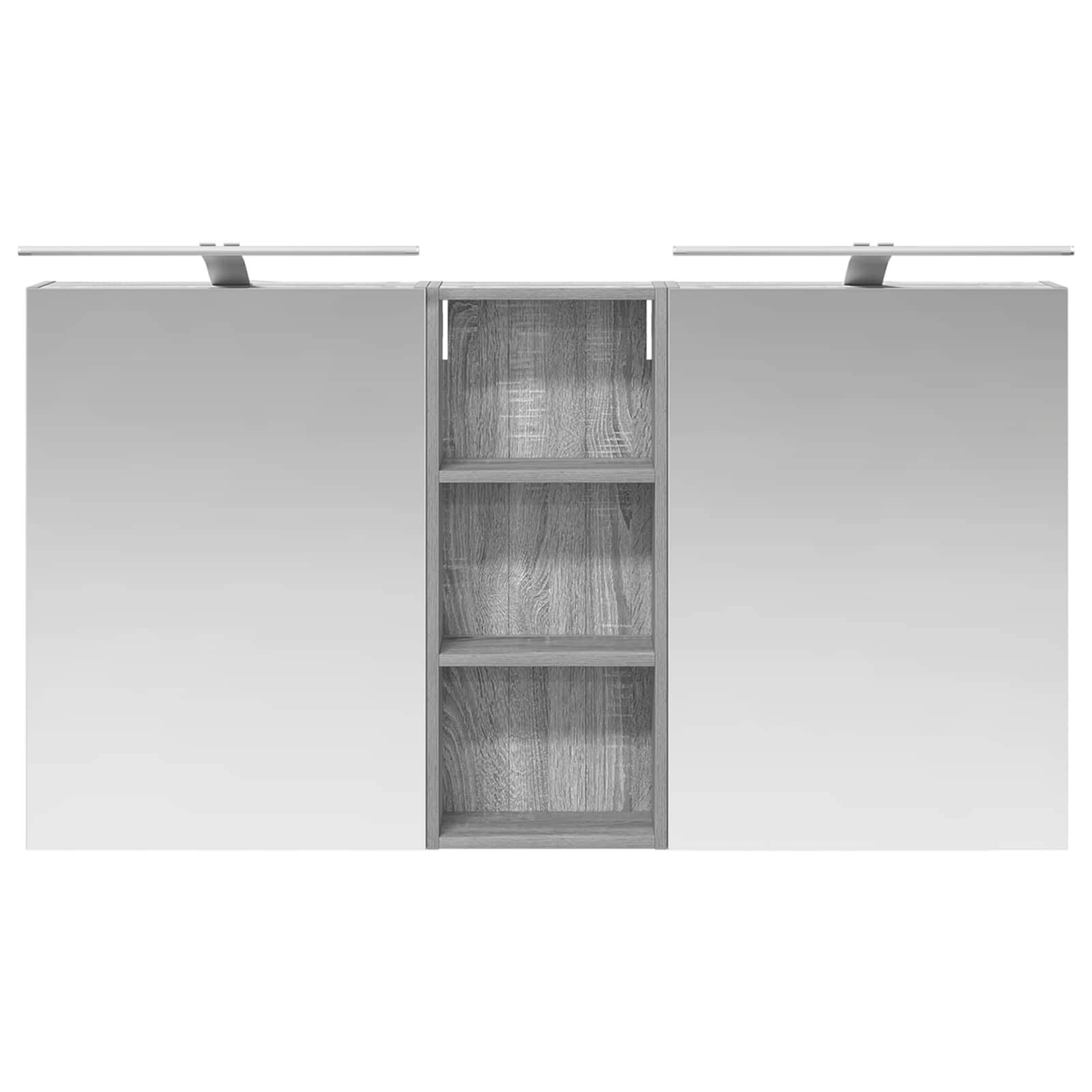 vidaXL Badezimmerschrank-Set 3 pcs 130 x 14,5 x 70 cm Holzwerkstoff
