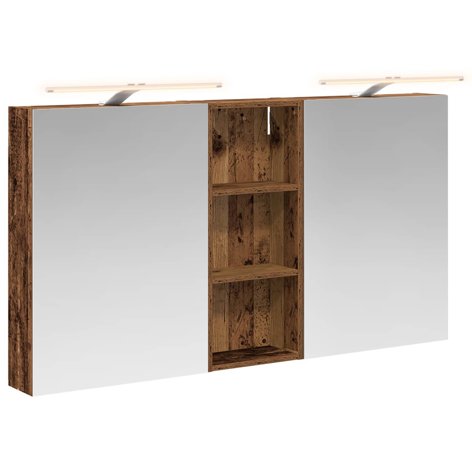 vidaXL Badezimmerschrank-Set 3 pcs 130 x 14,5 x 70 cm Holzwerkstoff