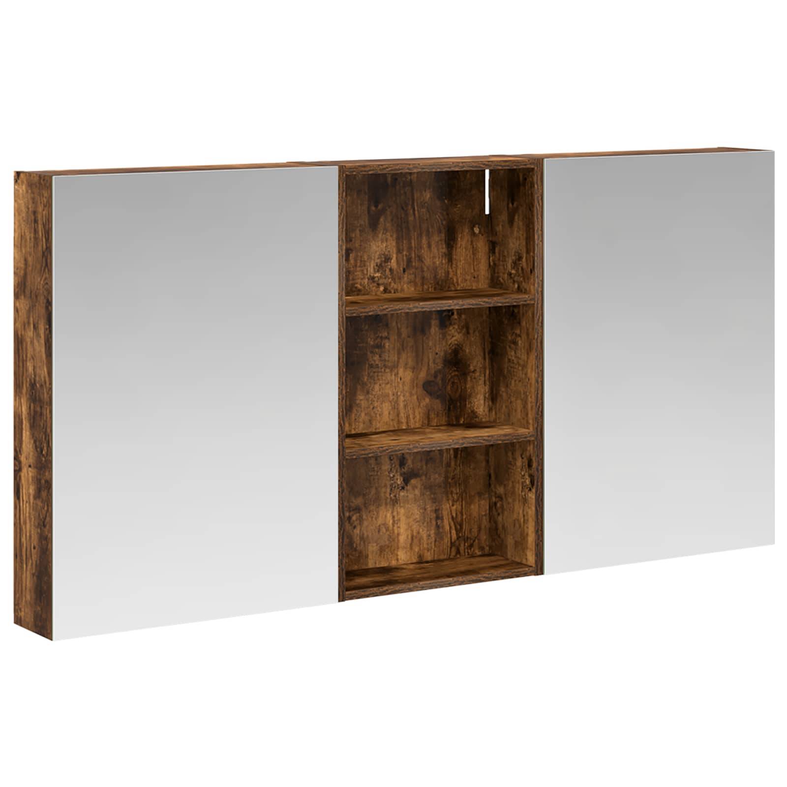 vidaXL Badezimmerschrank-Set 3 pcs 140 x 14,5 x 70 cm Holzwerkstoff