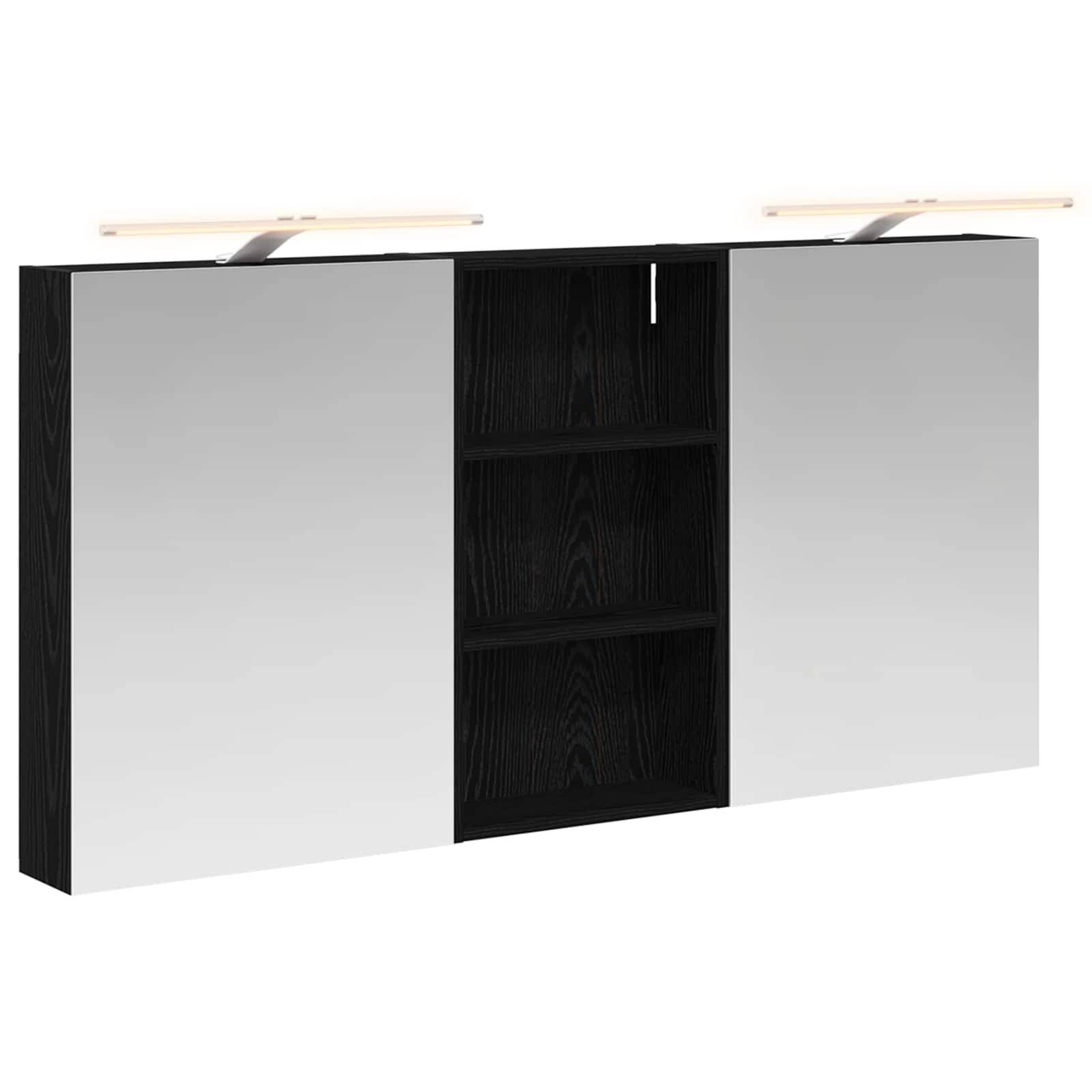 vidaXL Badezimmerschrank-Set 3 pcs 140 x 14,5 x 70 cm Holzwerkstoff
