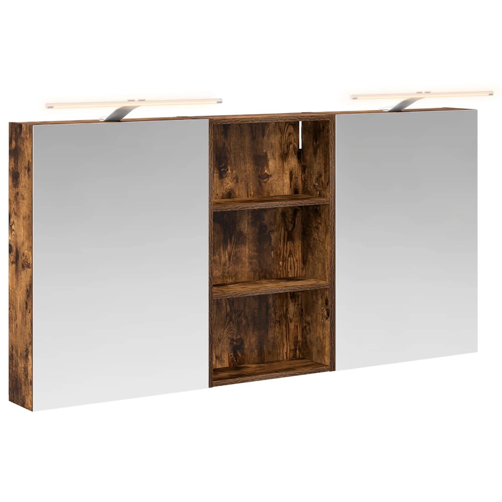 vidaXL Badezimmerschrank-Set 3 pcs 140 x 14,5 x 70 cm Holzwerkstoff