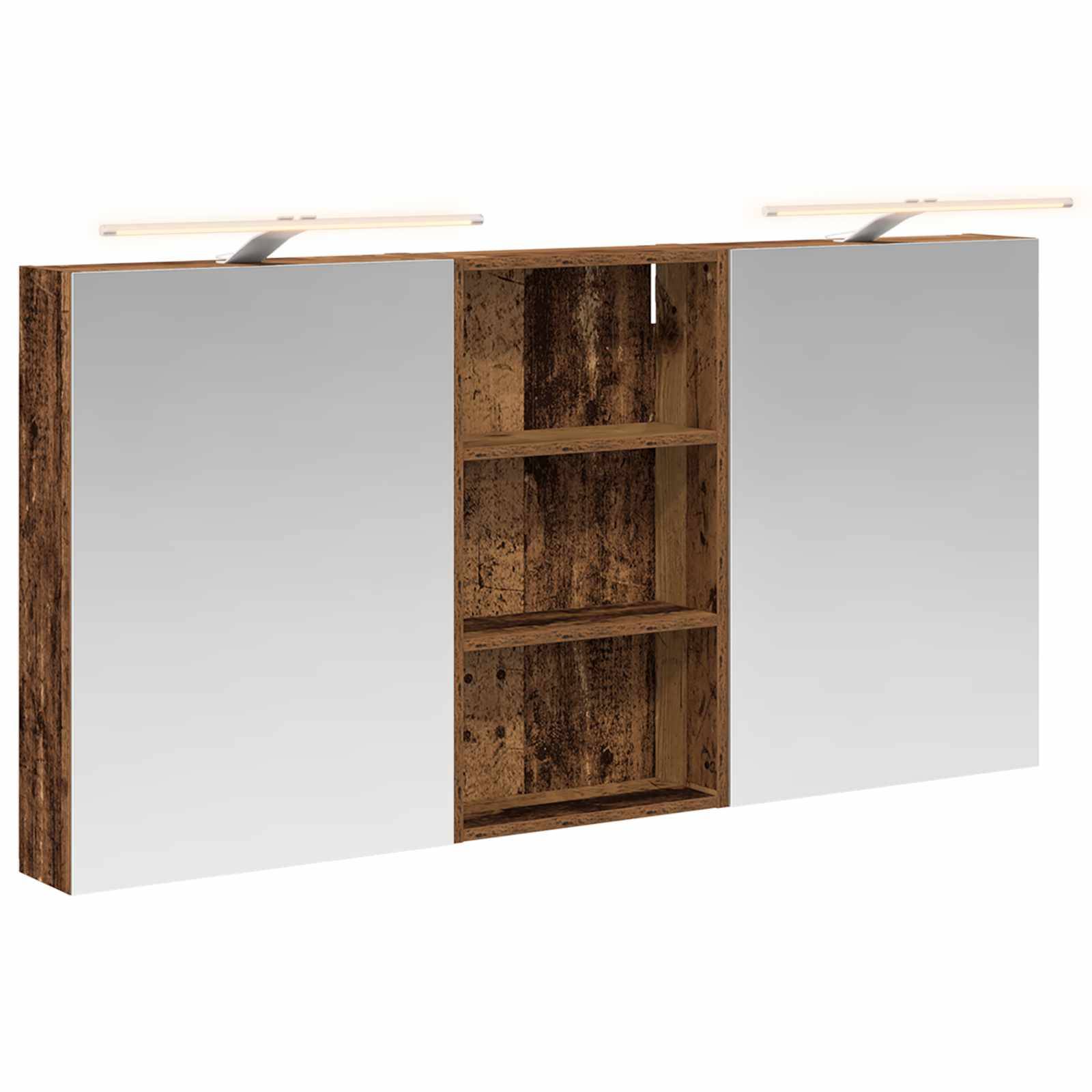 vidaXL Badezimmerschrank-Set 3 pcs 140 x 14,5 x 70 cm Holzwerkstoff