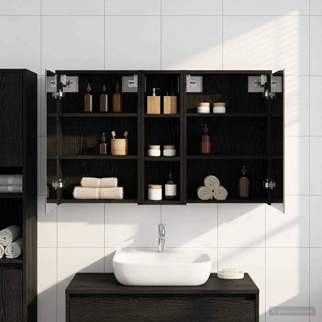 vidaXL Badezimmerschrank-Set 3 pcs 106 x 16 x 62,5 cm Holzwerkstoff