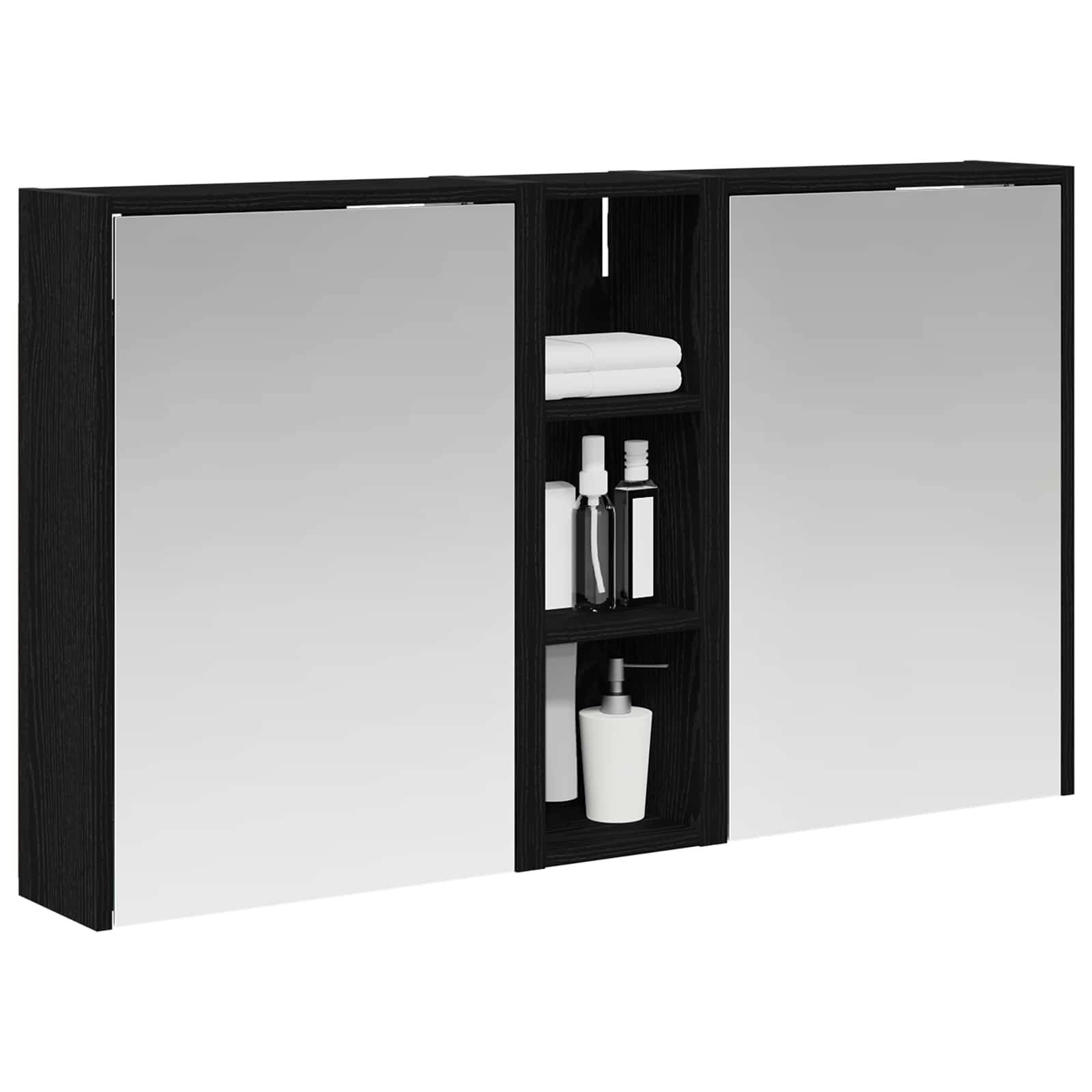 vidaXL Badezimmerschrank-Set 3 pcs 106 x 16 x 62,5 cm Holzwerkstoff