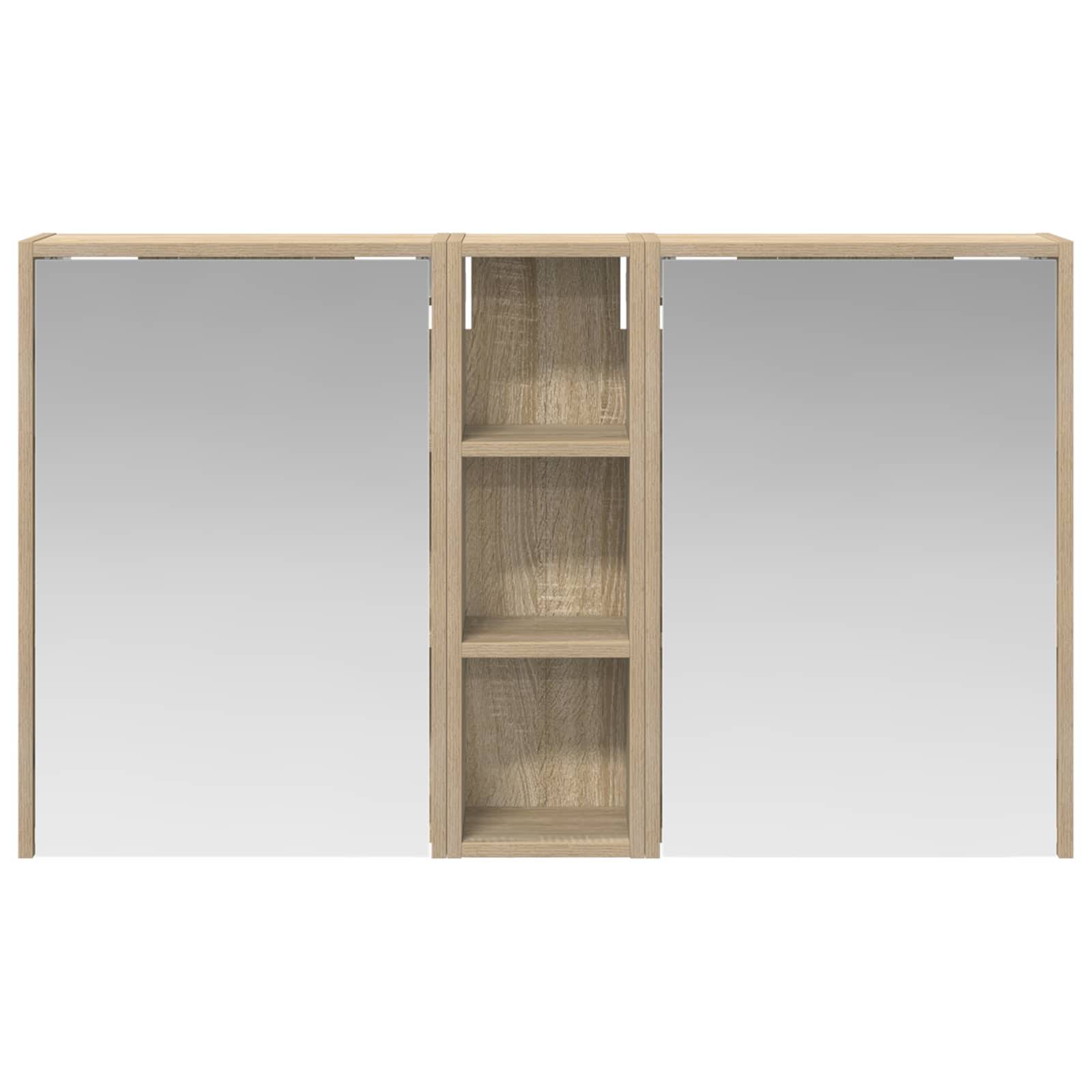 vidaXL Badezimmerschrank-Set 3 pcs 106 x 16 x 62,5 cm Holzwerkstoff