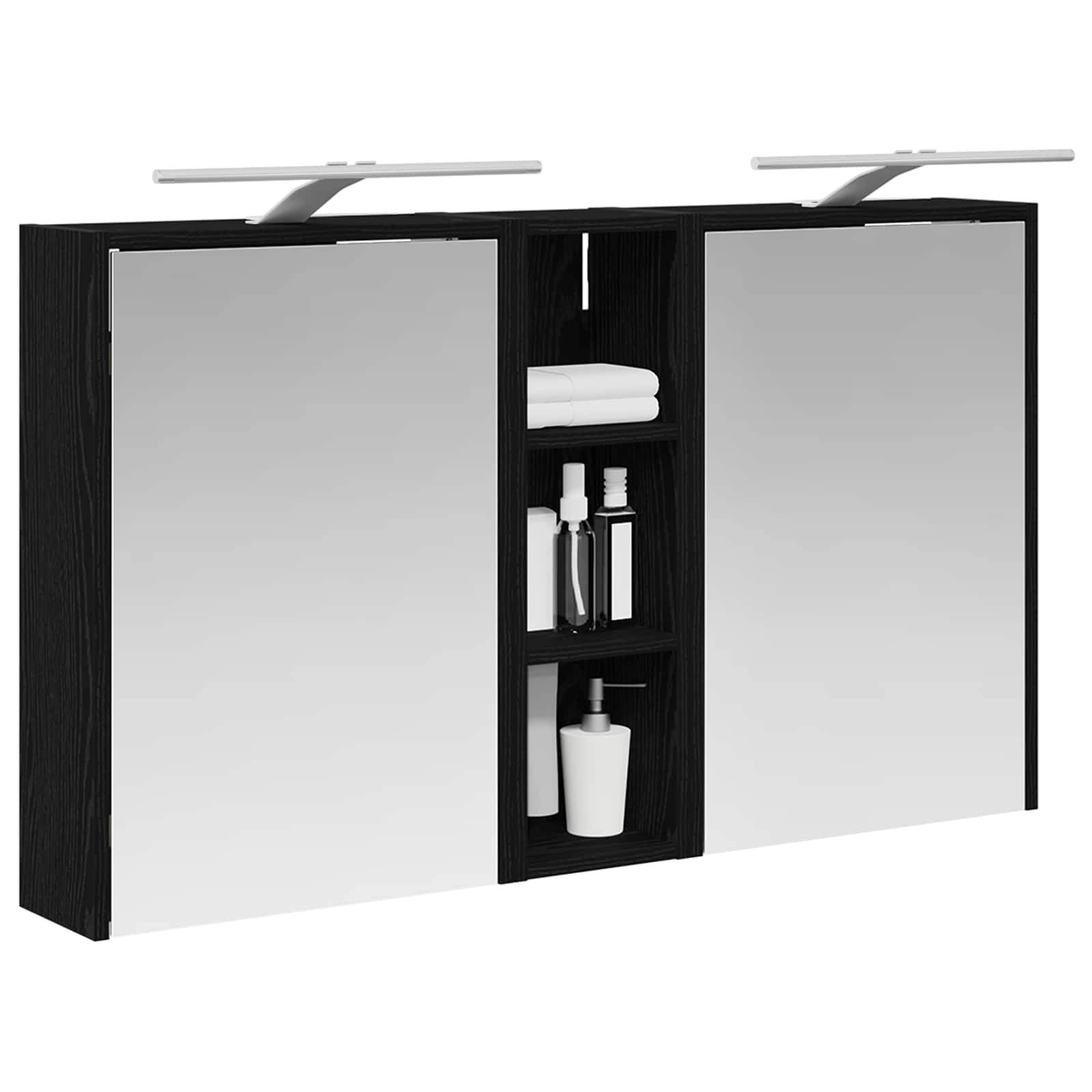 vidaXL Badezimmerschrank-Set 3 pcs 106 x 16 x 62,5 cm Holzwerkstoff