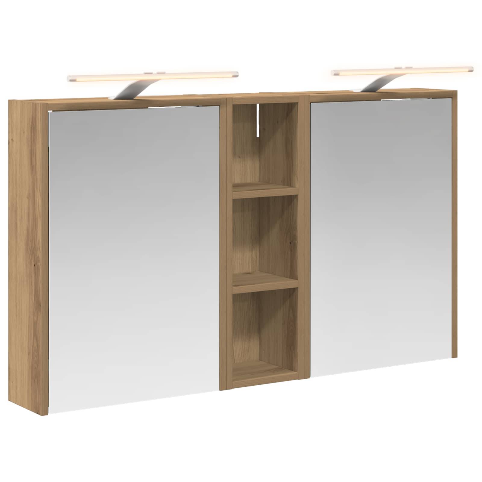 vidaXL Badezimmerschrank-Set 3 pcs 106 x 16 x 62,5 cm Holzwerkstoff