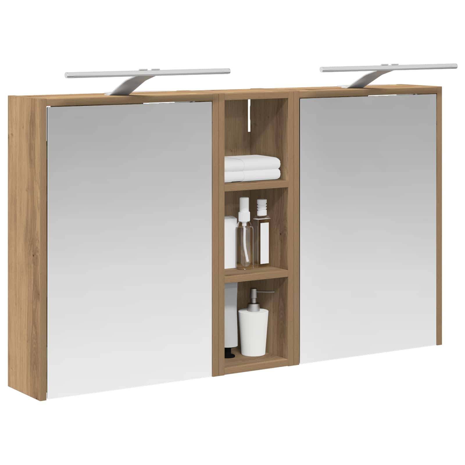 vidaXL Badezimmerschrank-Set 3 pcs 106 x 16 x 62,5 cm Holzwerkstoff