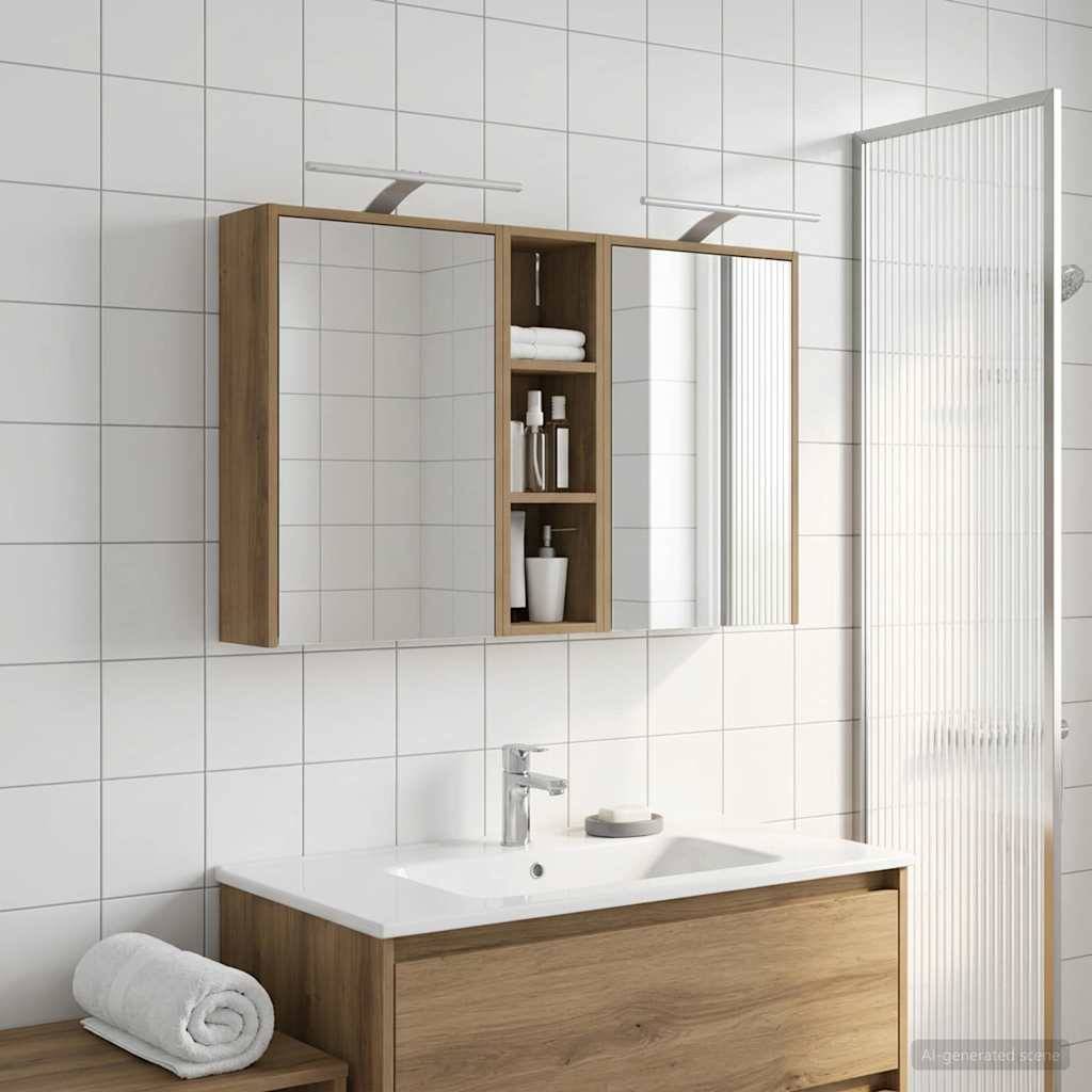 vidaXL Badezimmerschrank-Set 3 pcs 106 x 16 x 62,5 cm Holzwerkstoff