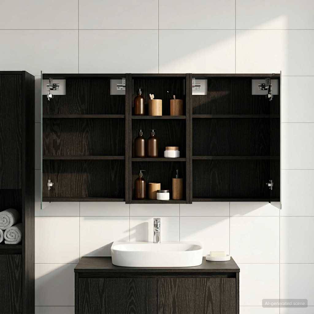 vidaXL Badezimmerschrank-Set 3 pcs 116 x 16 x 62,5 cm Holzwerkstoff