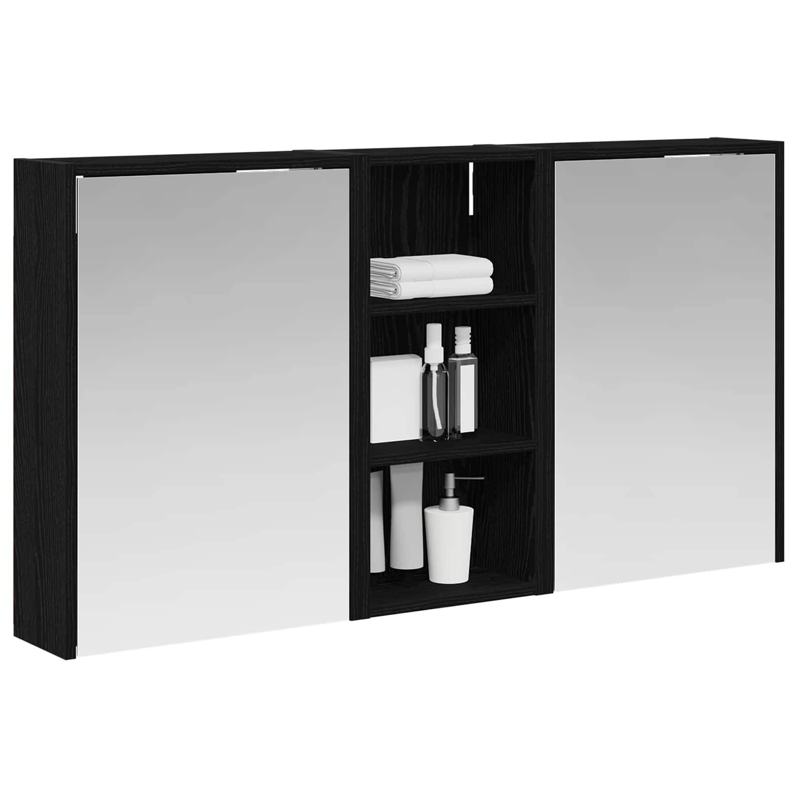 vidaXL Badezimmerschrank-Set 3 pcs 116 x 16 x 62,5 cm Holzwerkstoff