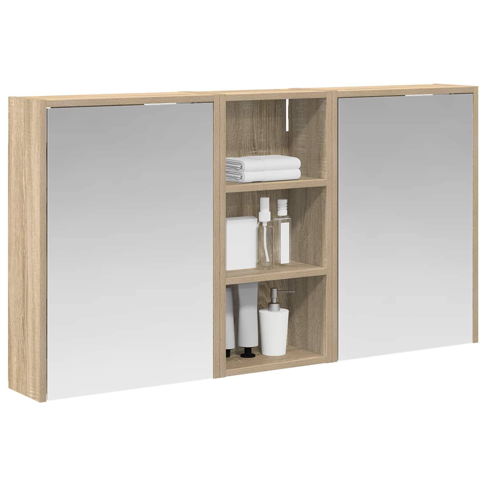 vidaXL Badezimmerschrank-Set 3 pcs 116 x 16 x 62,5 cm Holzwerkstoff