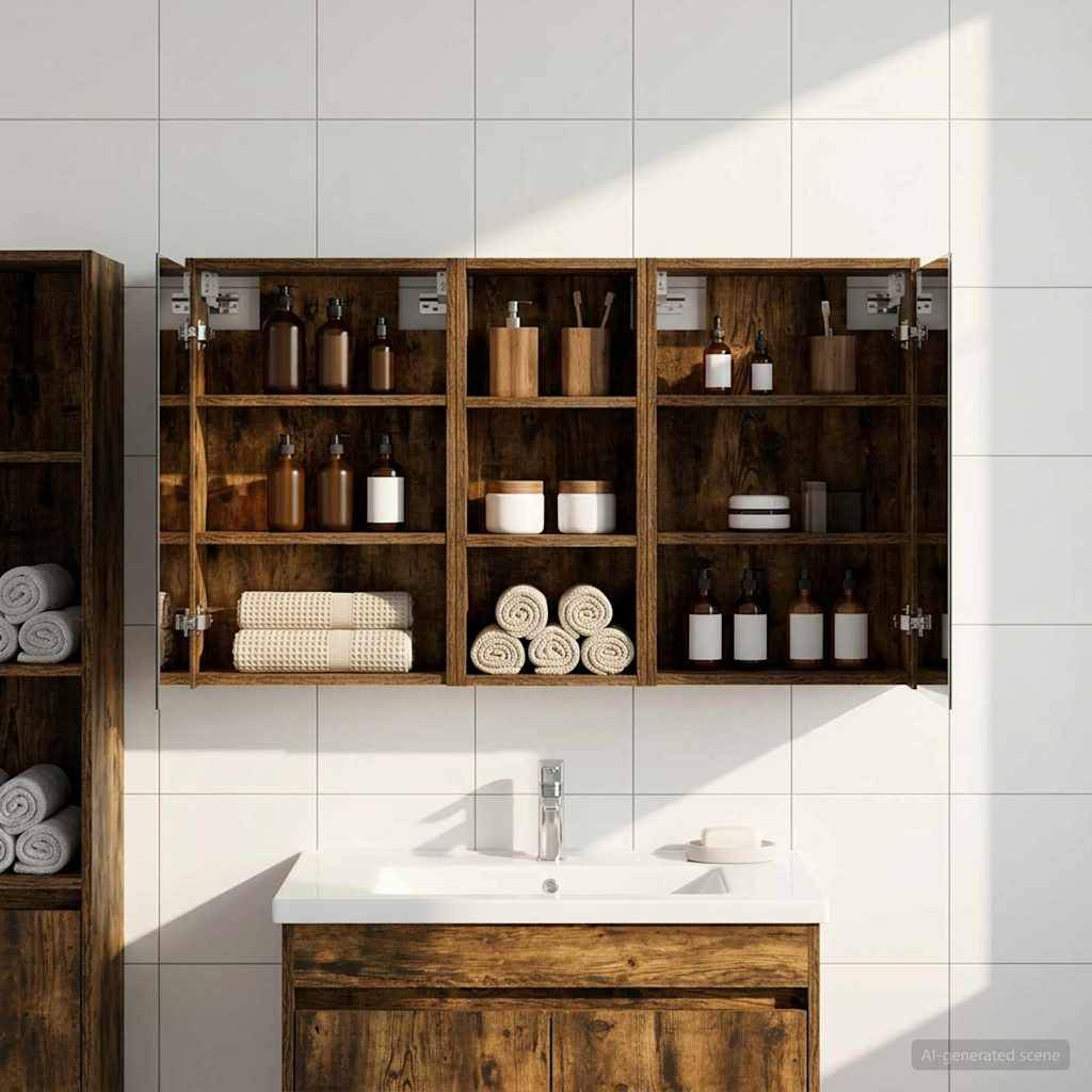 vidaXL Badezimmerschrank-Set 3 pcs 116 x 16 x 62,5 cm Holzwerkstoff