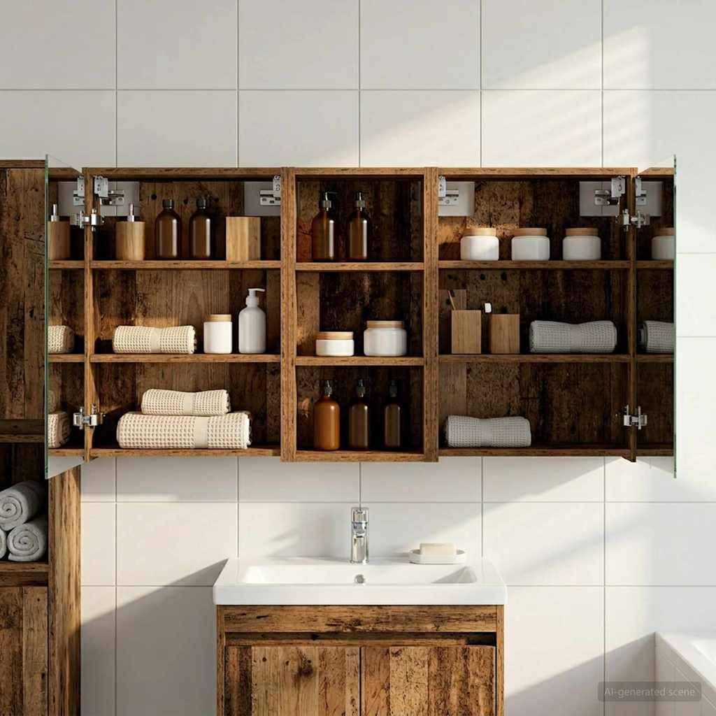 vidaXL Badezimmerschrank-Set 3 pcs 116 x 16 x 62,5 cm Holzwerkstoff