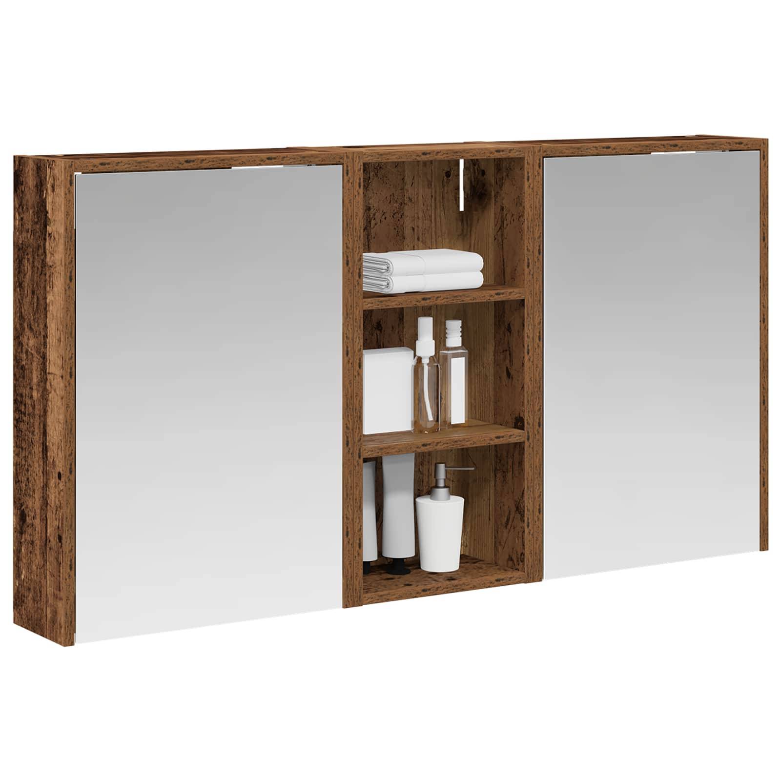 vidaXL Badezimmerschrank-Set 3 pcs 116 x 16 x 62,5 cm Holzwerkstoff