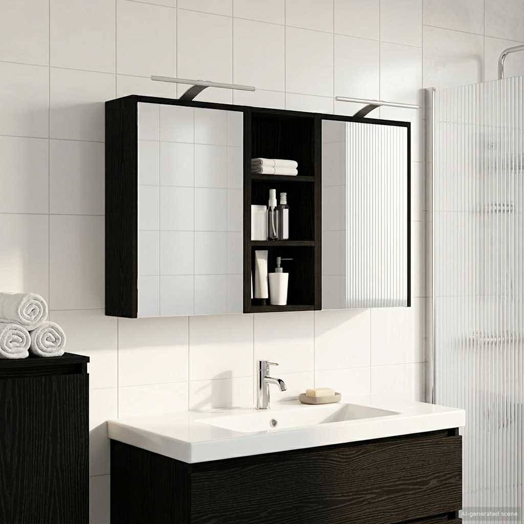 vidaXL Badezimmerschrank-Set 3 pcs 116 x 16 x 62,5 cm Holzwerkstoff