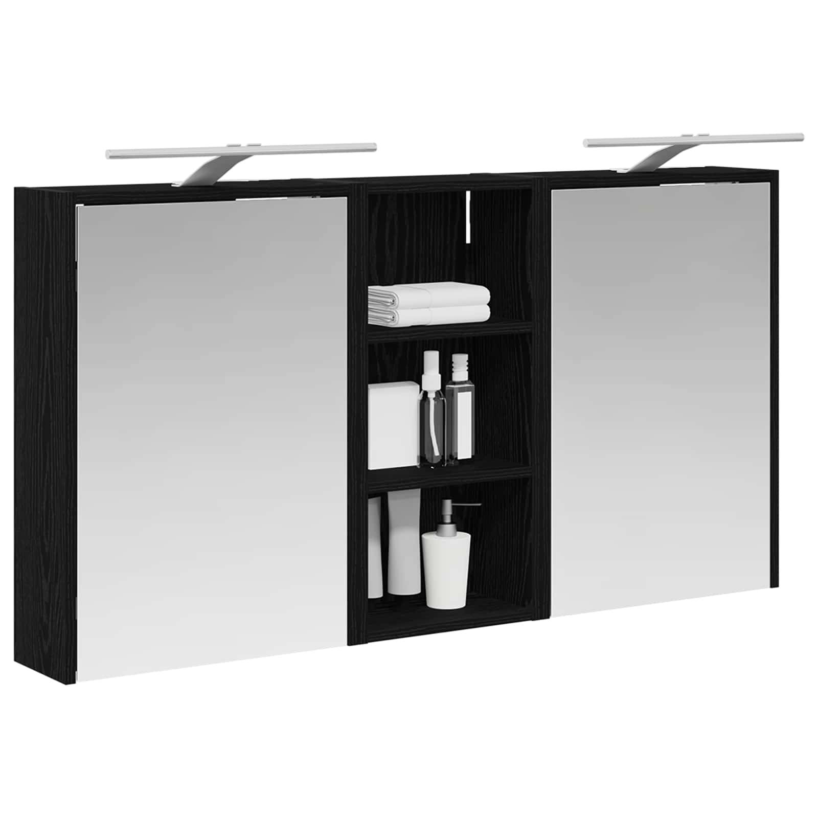 vidaXL Badezimmerschrank-Set 3 pcs 116 x 16 x 62,5 cm Holzwerkstoff