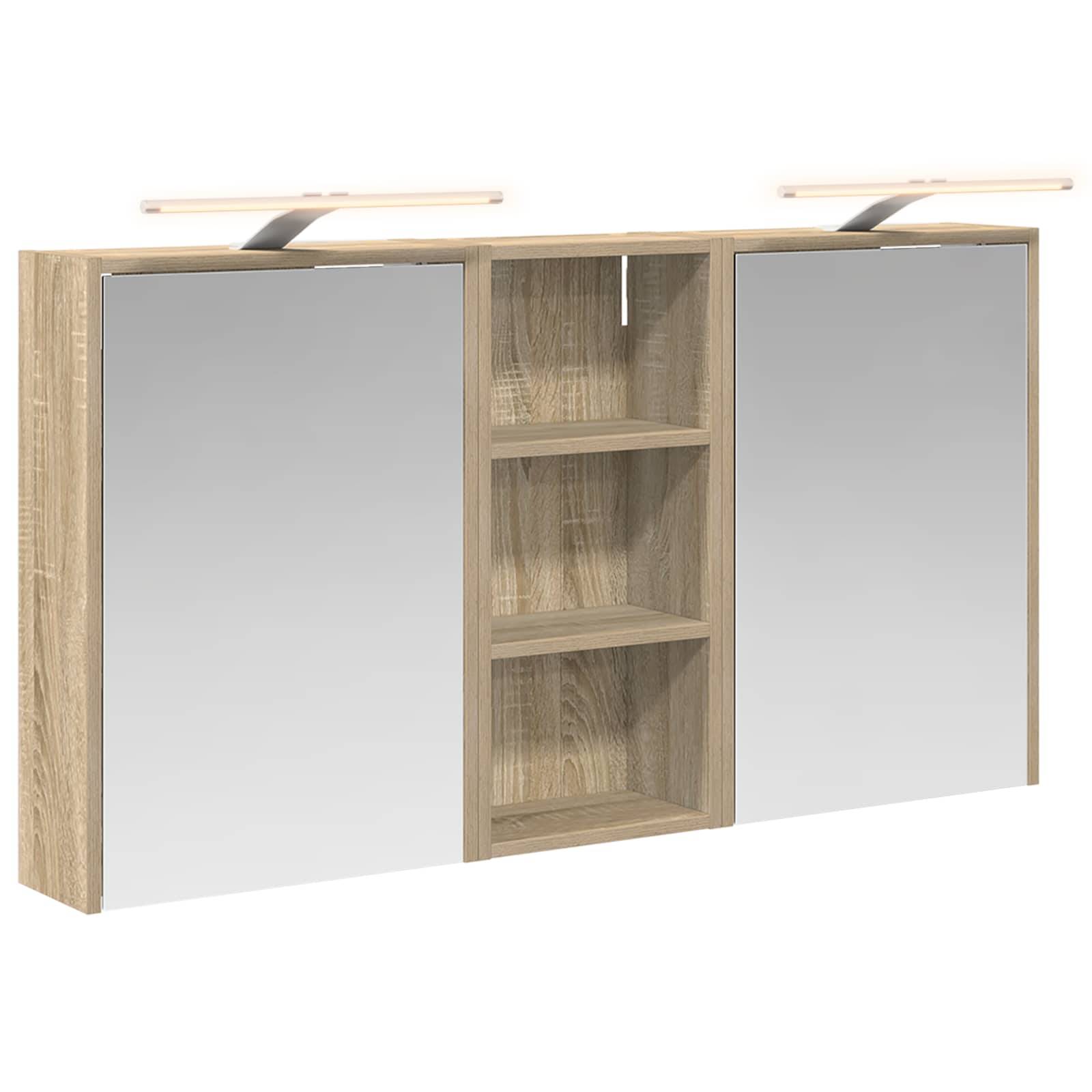 vidaXL Badezimmerschrank-Set 3 pcs 116 x 16 x 62,5 cm Holzwerkstoff