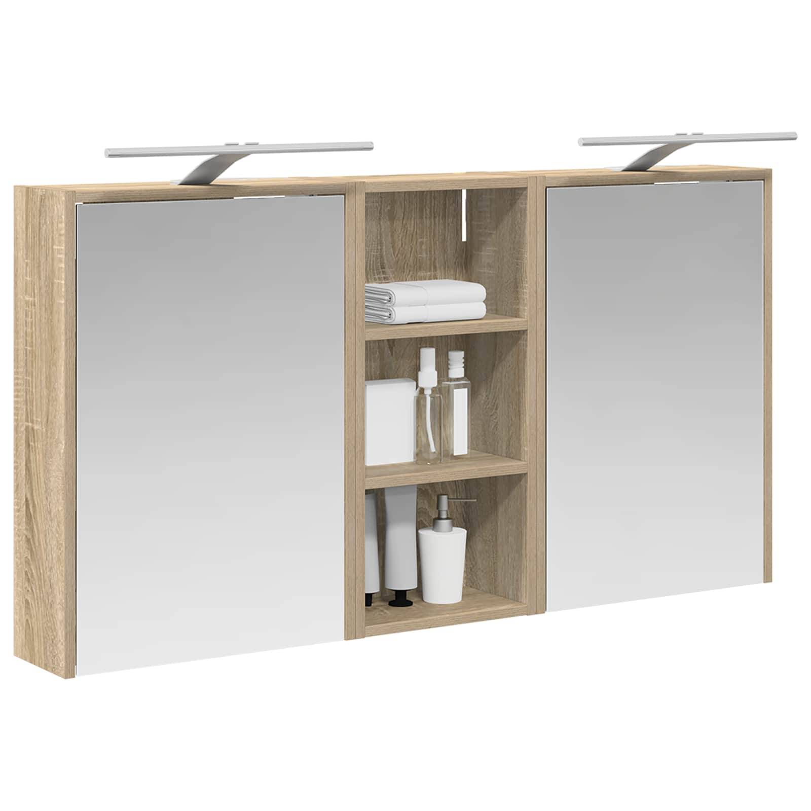 vidaXL Badezimmerschrank-Set 3 pcs 116 x 16 x 62,5 cm Holzwerkstoff