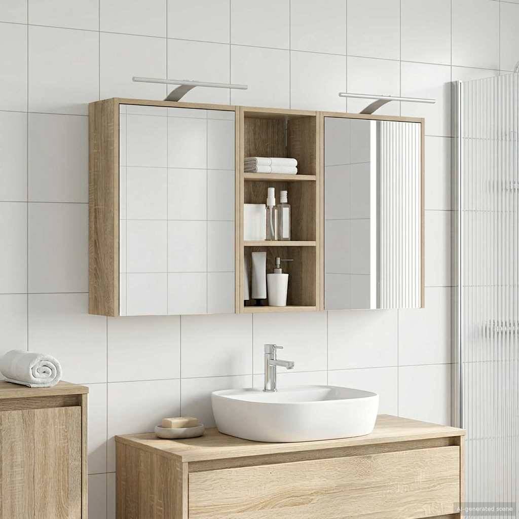 vidaXL Badezimmerschrank-Set 3 pcs 116 x 16 x 62,5 cm Holzwerkstoff