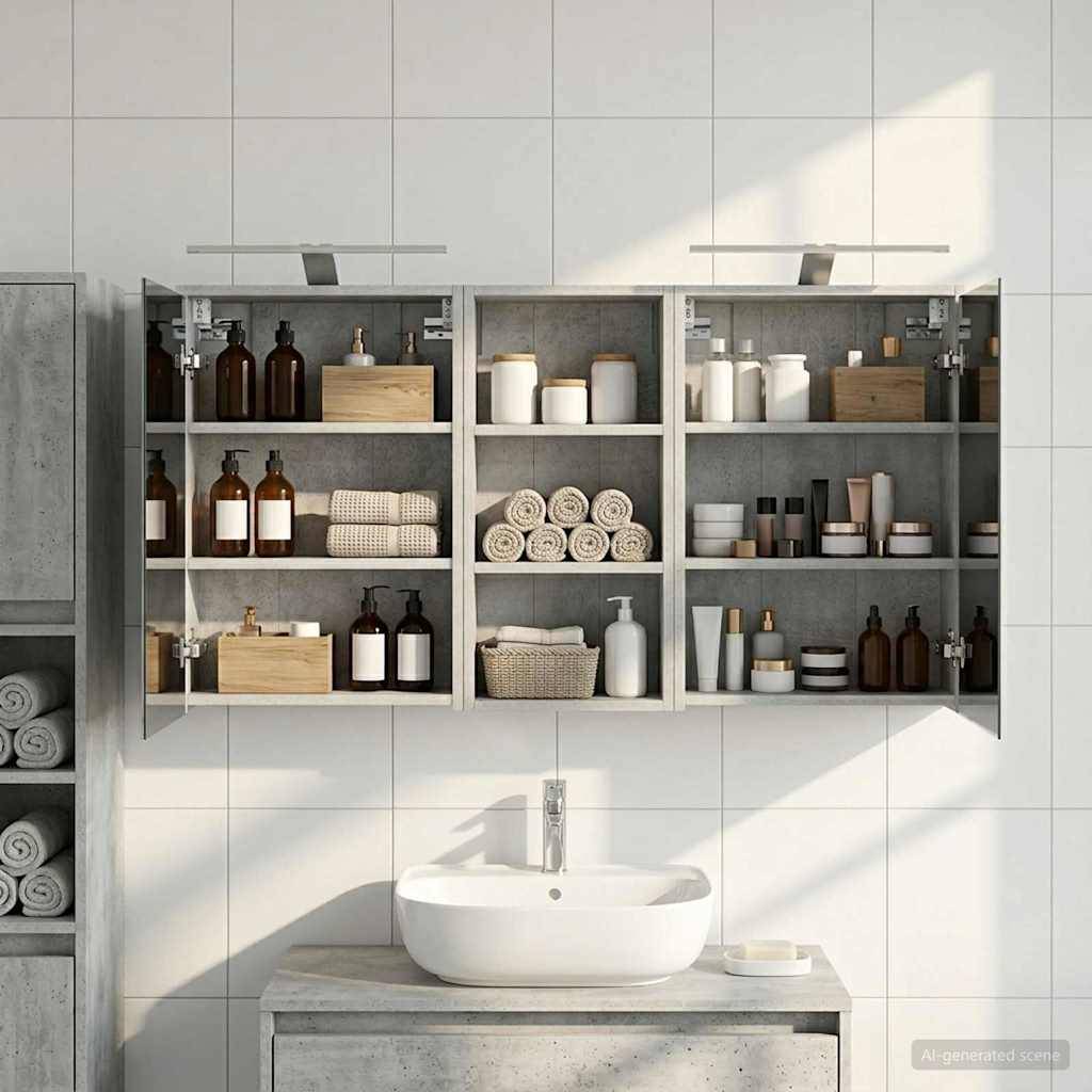 vidaXL Badezimmerschrank-Set 3 pcs 116 x 16 x 62,5 cm Holzwerkstoff